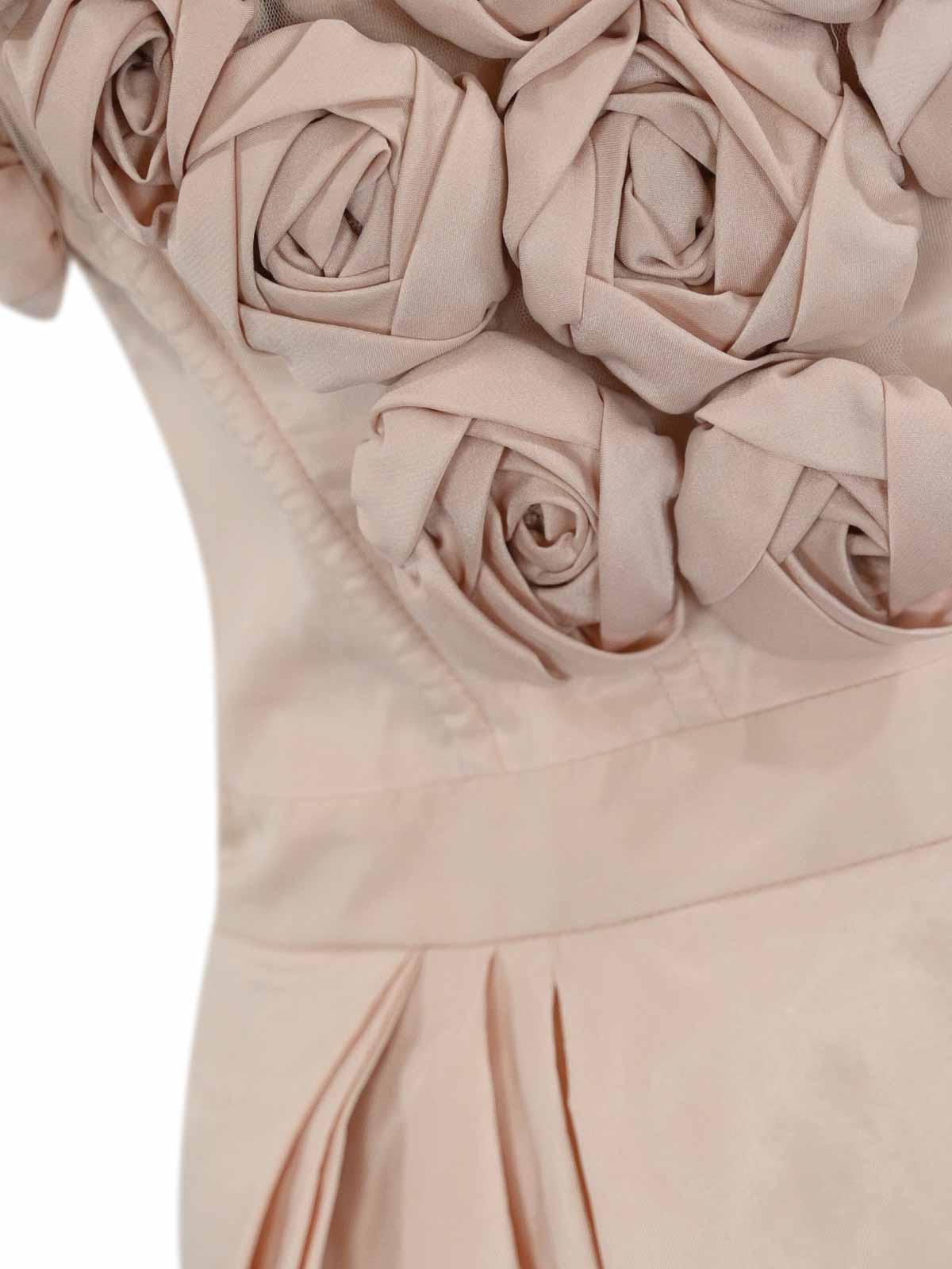 ワンピース Elisabetta Franchi GABARDINE DRESS WITH EMBROIDERED ROSES Dress in gabardine fabric with embroidered roses