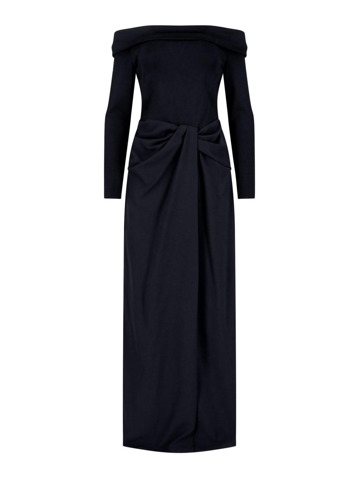blue dress for baby girl Polo Black Paneled Satin Dress main image 0