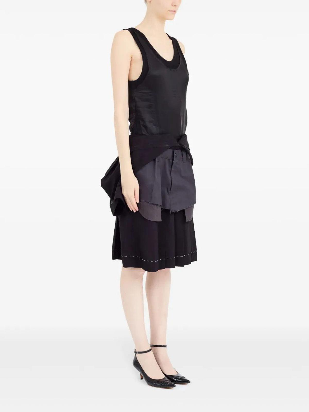 ワンピース Maison Margiela Polo Midi Dress Maison Margiela Mixed-Media Silk Midi Polo Dress - Bergdorf