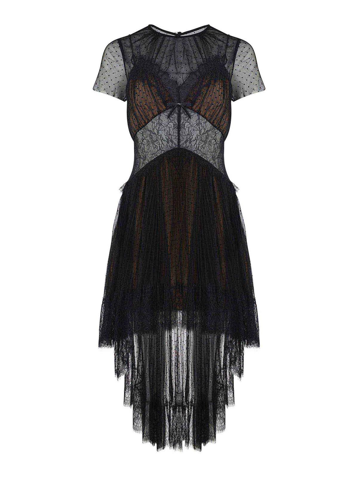 self portrait black dot mesh mini dress Never worn Self Portrait black dot mesh mini dress