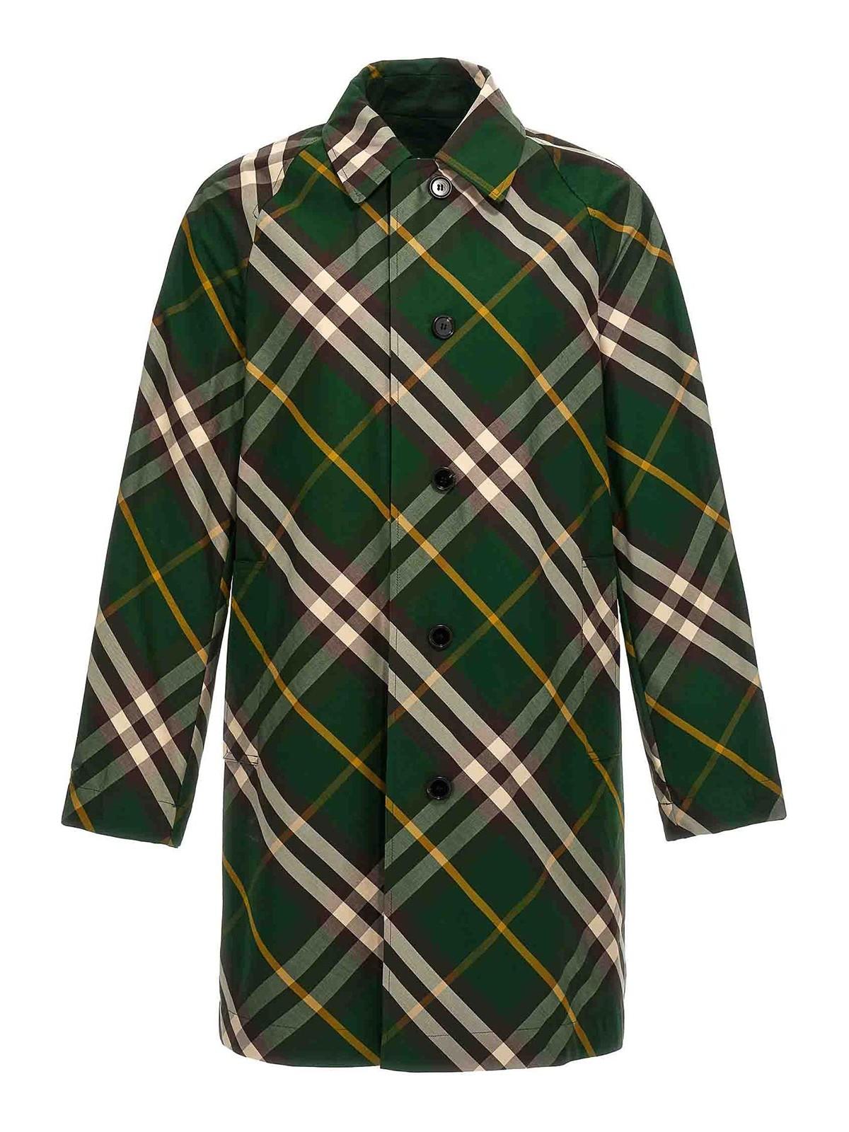 Burberry green coat hot sale