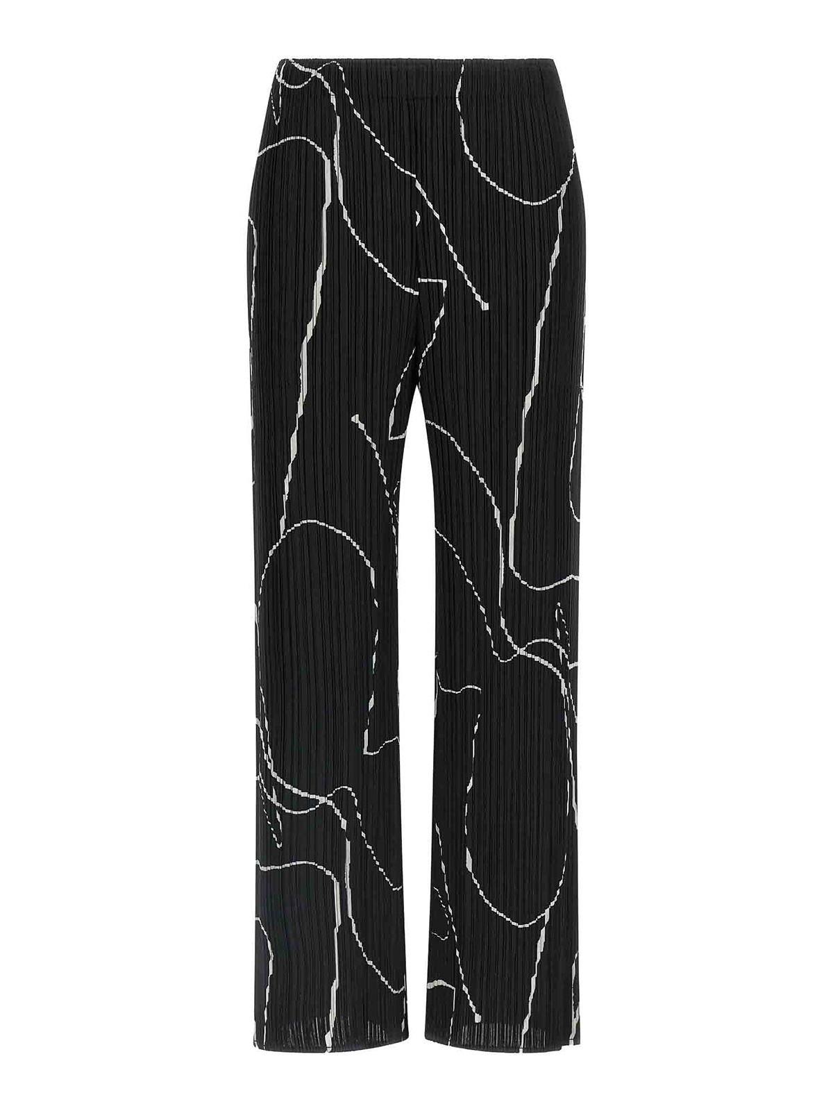 PLEATS PLEASE ISSEY MIYAKE PAUSE パンツ(黒) Pleats Please Issey