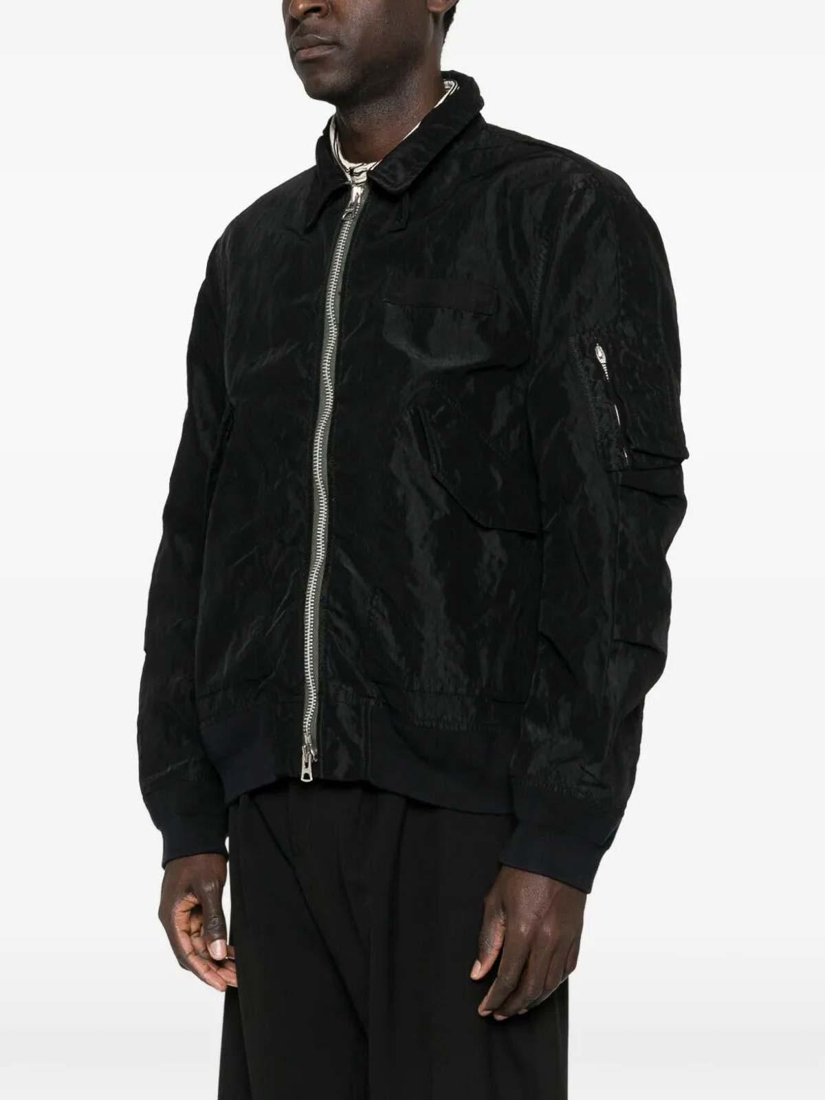 Sacai Treated Nylon Twill Blouson in Black for Men | Lyst UK