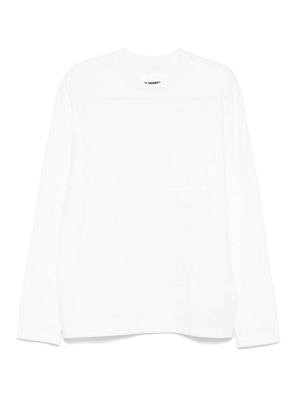 【関税＆送料込み】Jil Sander White Long Sleeve T-Shirt Wit Jil Sander Long-sleeve t-shirts for Men | Online Sale up to