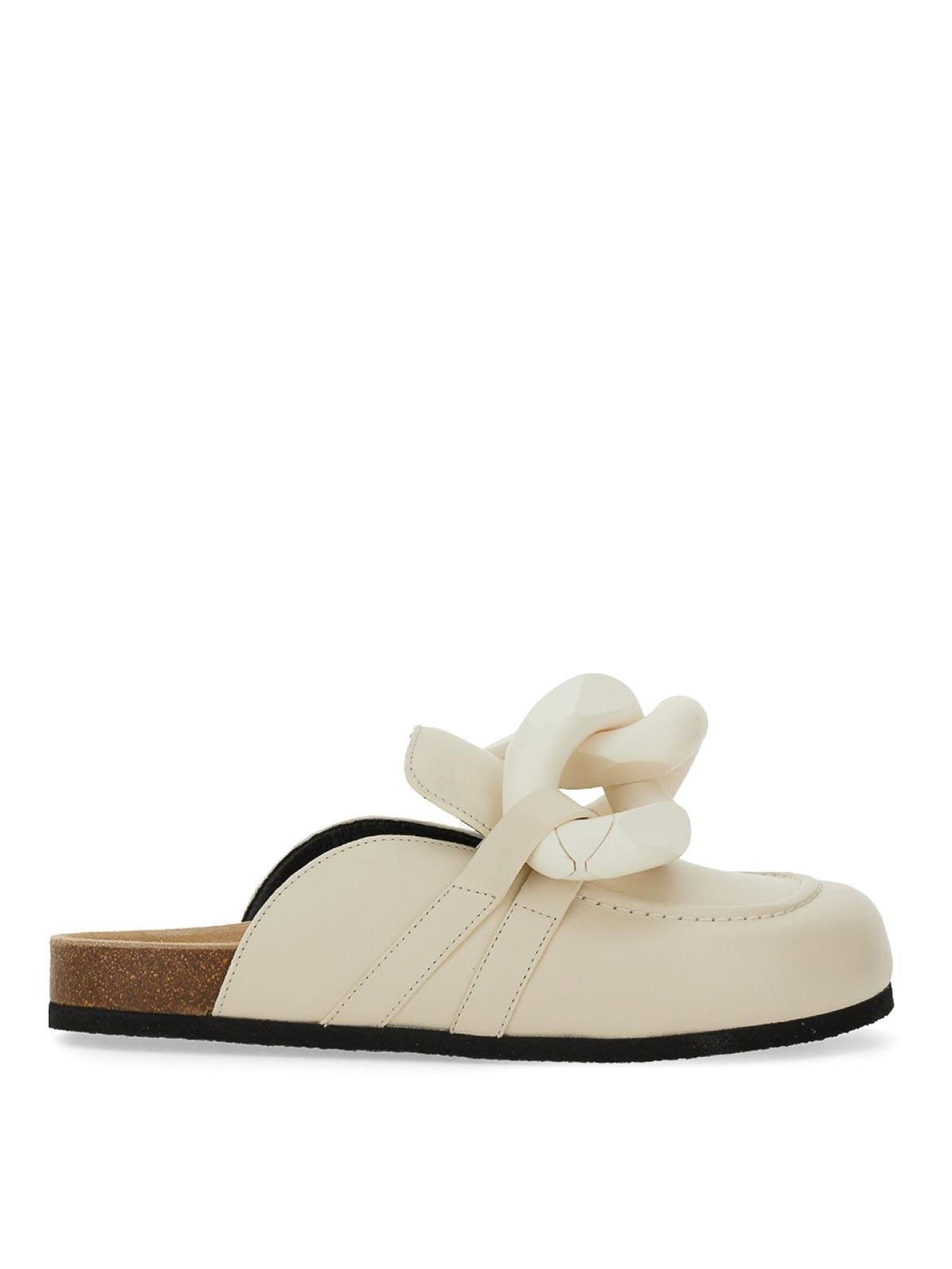 フラットシューズ JW ANDERSON Woman Flat shoes White LF0002LA0323 002 JW Anderson zip-detail Leather Ballerina Shoes | Neutrals