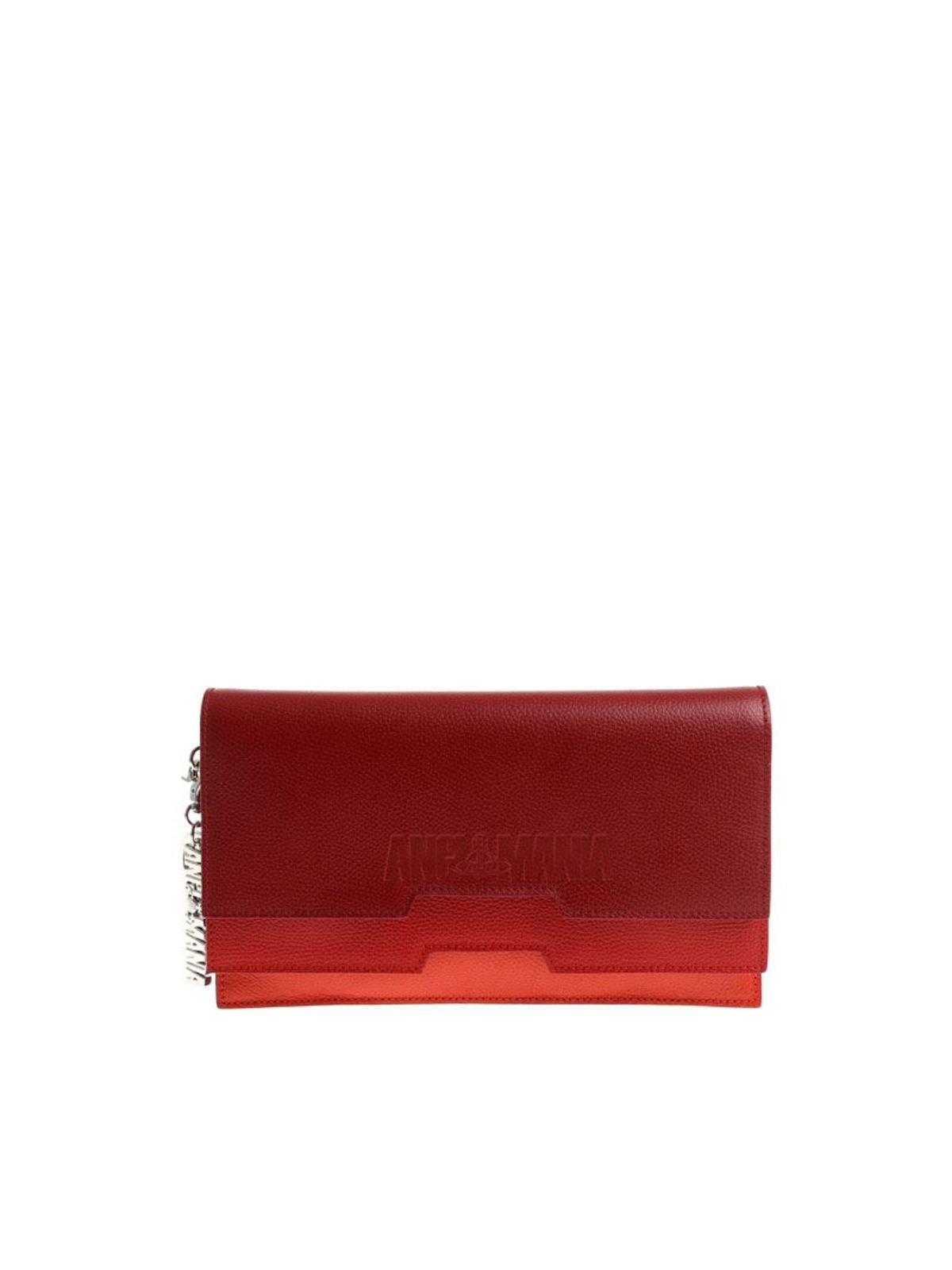 Vivienne Westwood Grainy Leather Clutch in Red Lyst UK