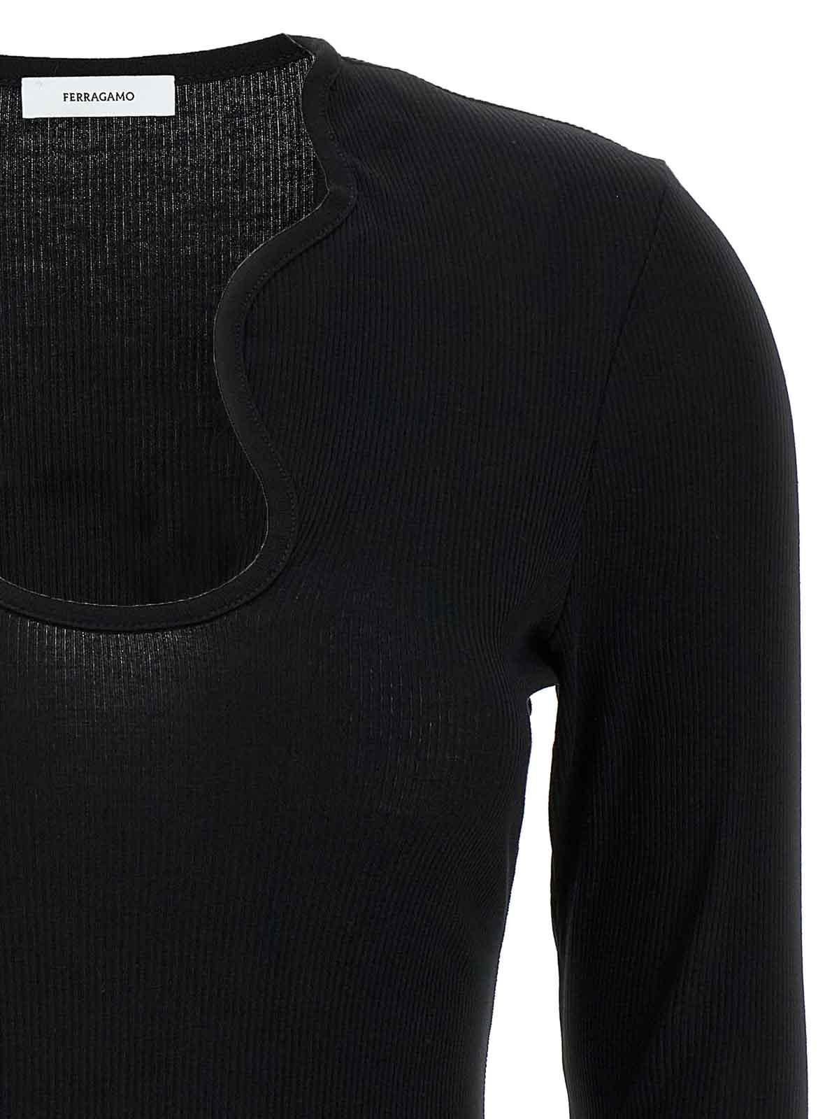 Tシャツ・カットソー FERRAGAMO Shaped neckline sweater Ferragamo Sweaters and pullovers for Women | Online Sale up