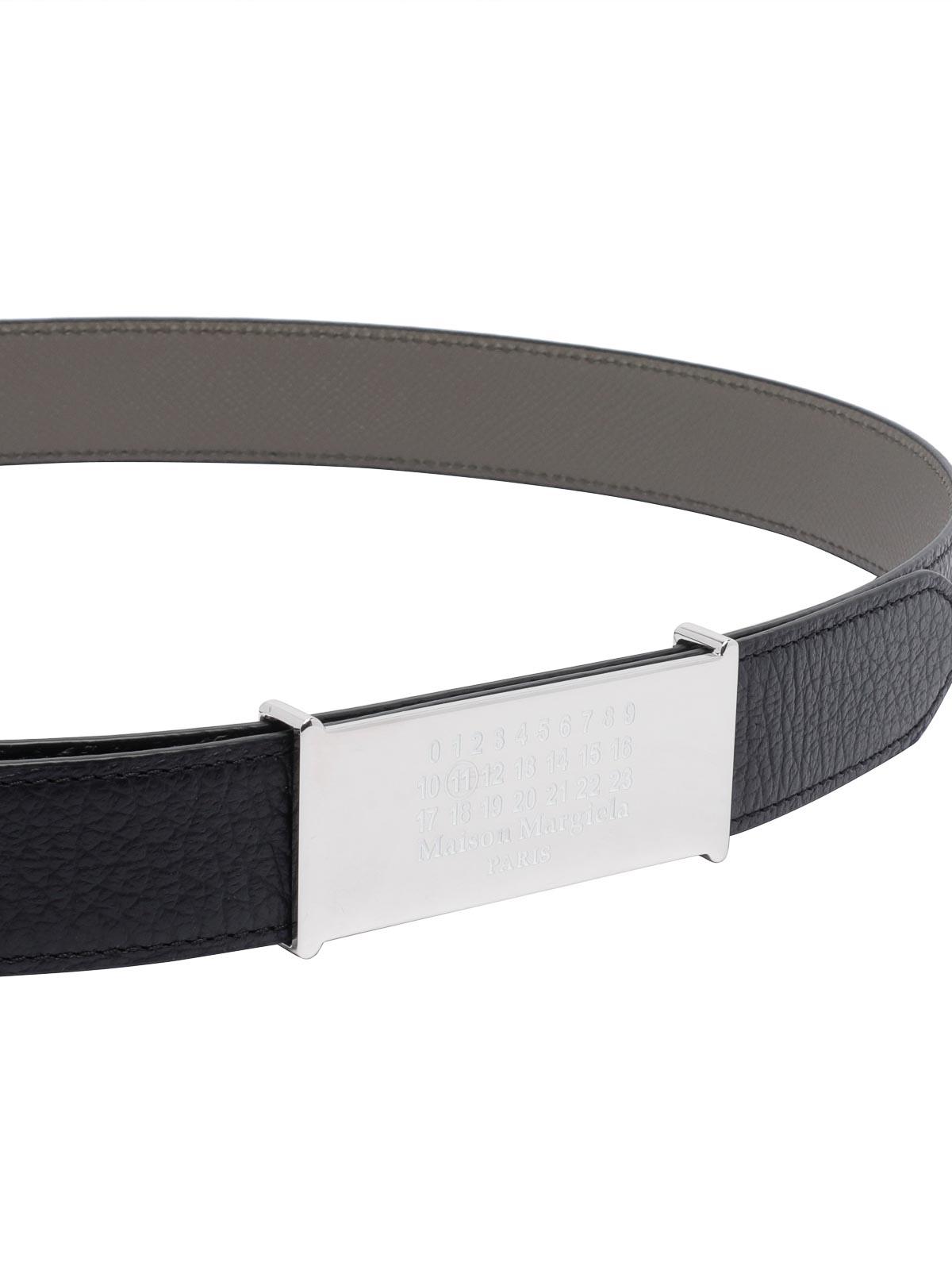 【送料&関税込】Maison Margiela Reversible Black Leather Bel Maison Margiela Reversible Black Leather Belt | italist