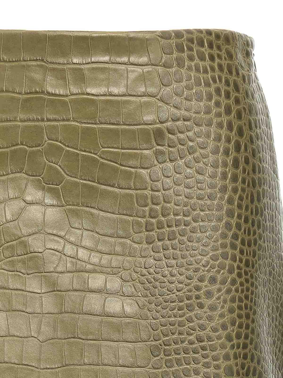 スカート ERMANNO SCERVINO Crocodile print skirt Green Ermanno Scervino Green Crocodile print skirt for Women