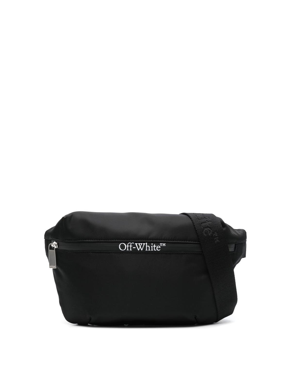 Off-White Varsity patch-detail leather belt bag - Black