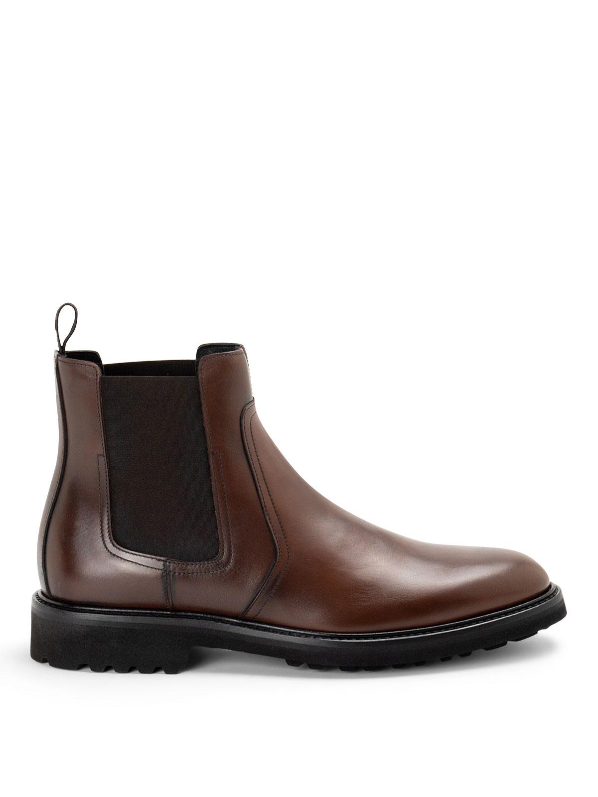 BALDININI ?? MEN\'S BROWN SOFT LEATHER WINTER FUR LINING CHELSEA BOOTIE BALDININI ?? MEN main image 2