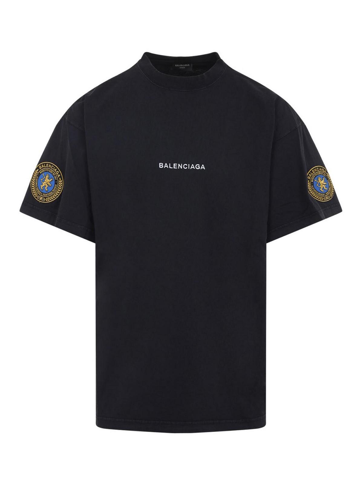 VIPSALE【BALENCIAGA】ロゴ入りTシャツ Balenciaga Topwear In Black | ModeSens