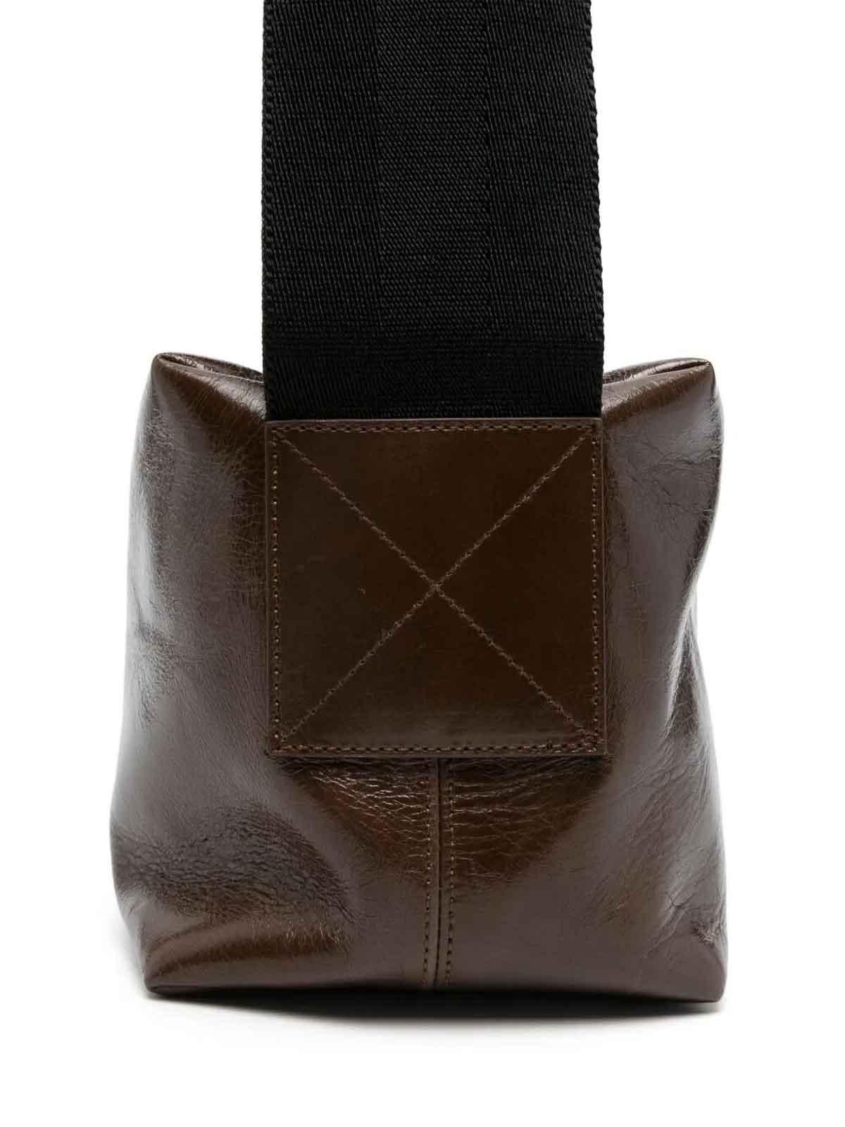 ショルダーバッグ・ポシェット UMA WANG Woman Shoulder bag Brown UB0034 UW069 Uma Wang Leather Shoulder Bag - Brown - Women | UB0034UW069