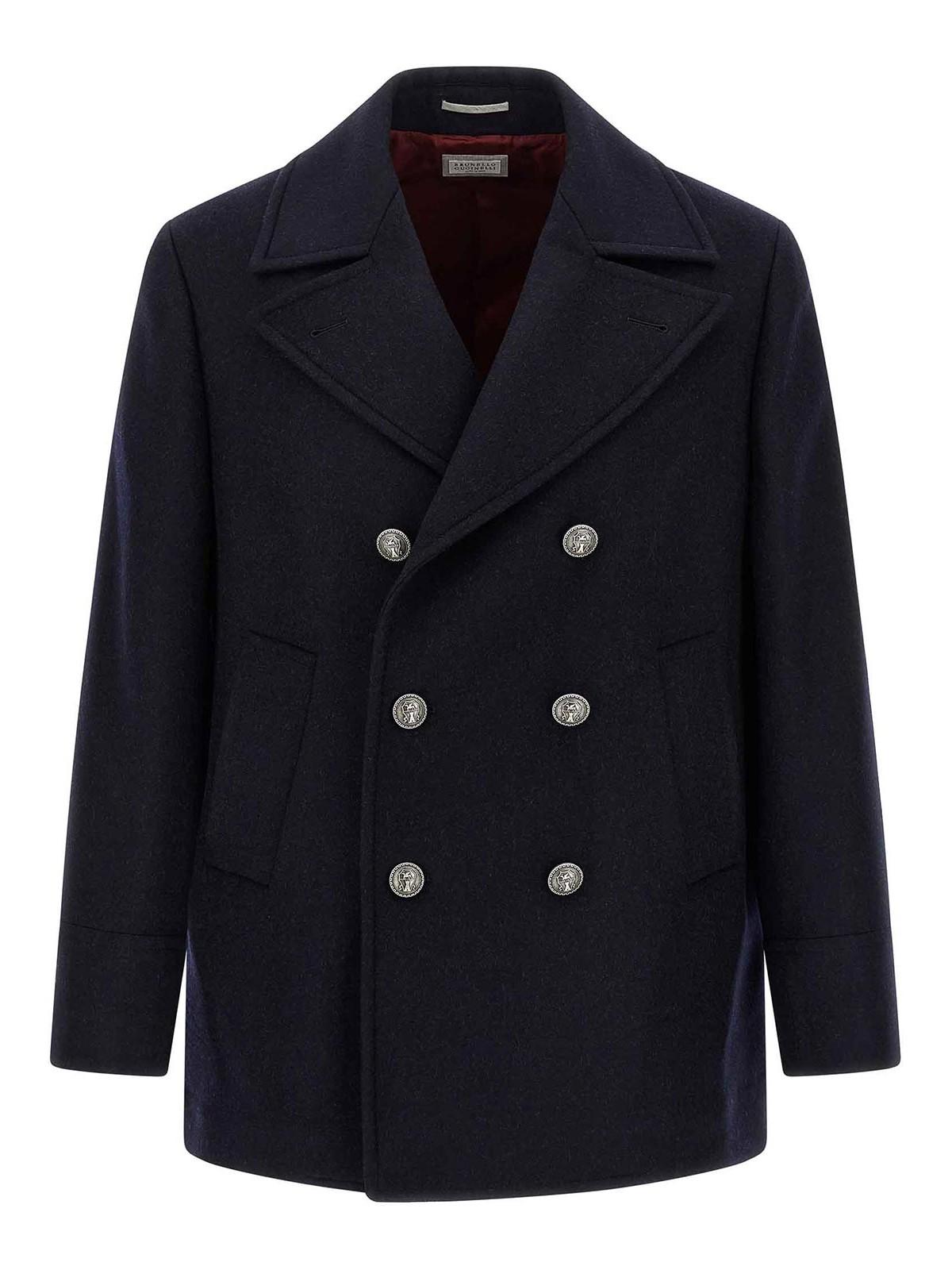 BRUNELLO CUCINELLI ネイビー ダブルブレストジャケット やっぱり“上司の貫禄”は大事だから、快適ジャケットもダブルを