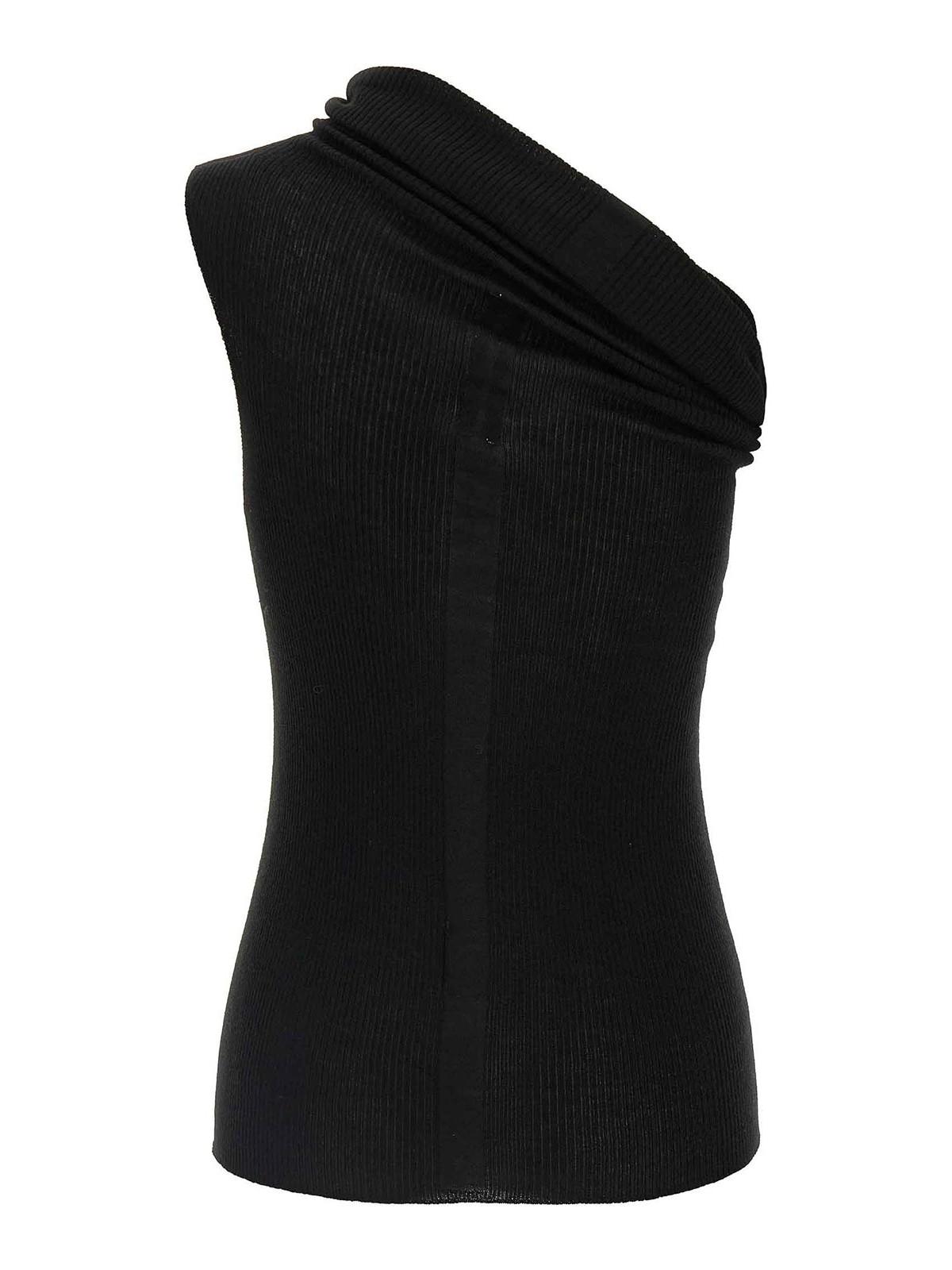 【関税&送料込】Rick Owens Black Athena Top Lightweight Wool Rick Owens Athena Top | Black | FARFETCH