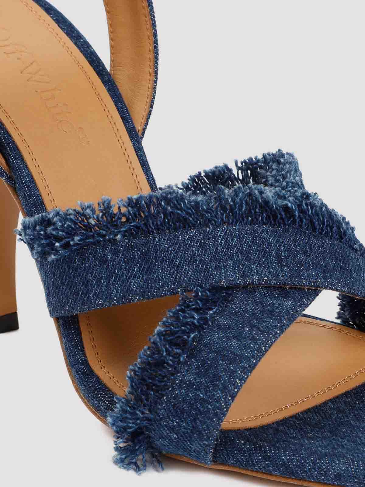 サンダル・ミュール Off-White CURVY HEEL DENIM SANDAL Off-White c/o Virgil Abloh Sandal heels for Women | Online