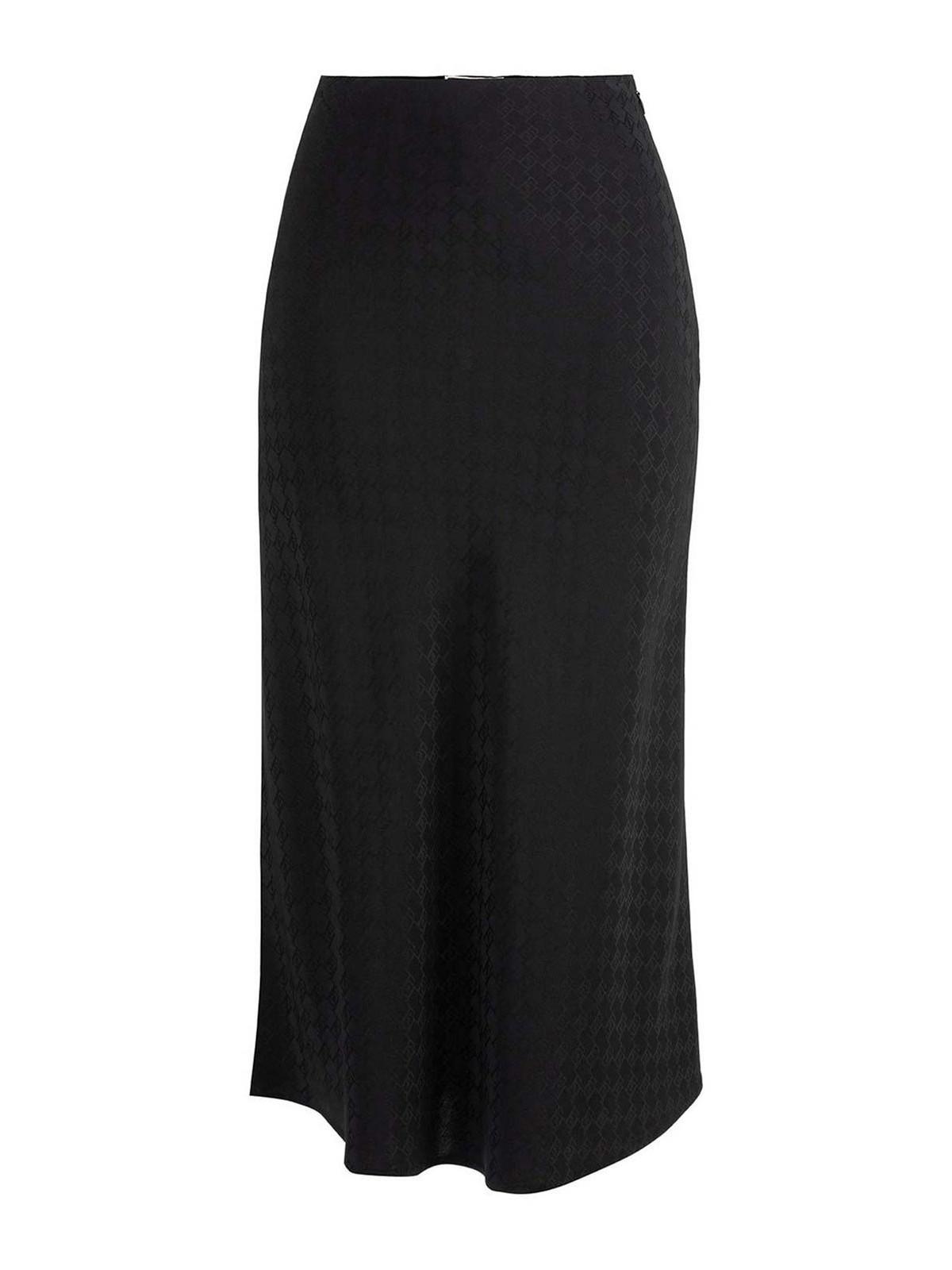 スカート Elisabetta Franchi Skirts Black Elisabetta Franchi logo-plaque Zip Skirt | Black | FARFETCH