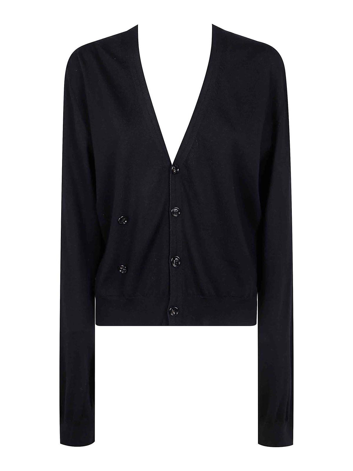 トップス ANN DEMEULEMEESTER Asymmetrical Cardigan Ann Demeulemeester Zofia Asymmetric Clousure Cardigan in