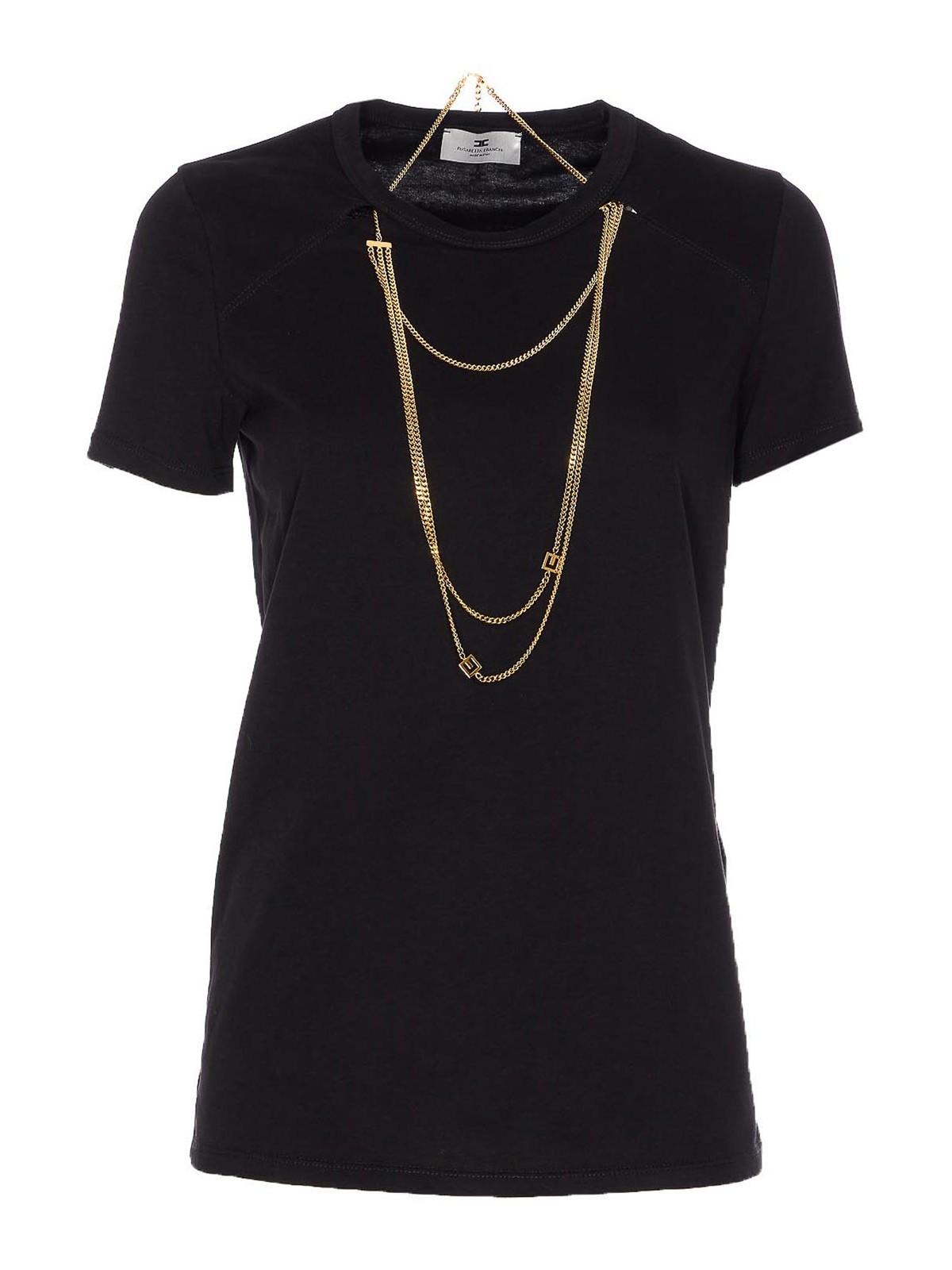 Tシャツ・カットソー ELISABETTA FRANCHI Women Tops BK69T51E2314 black Elisabetta Franchi Tops for Women | Online Sale up to 45
