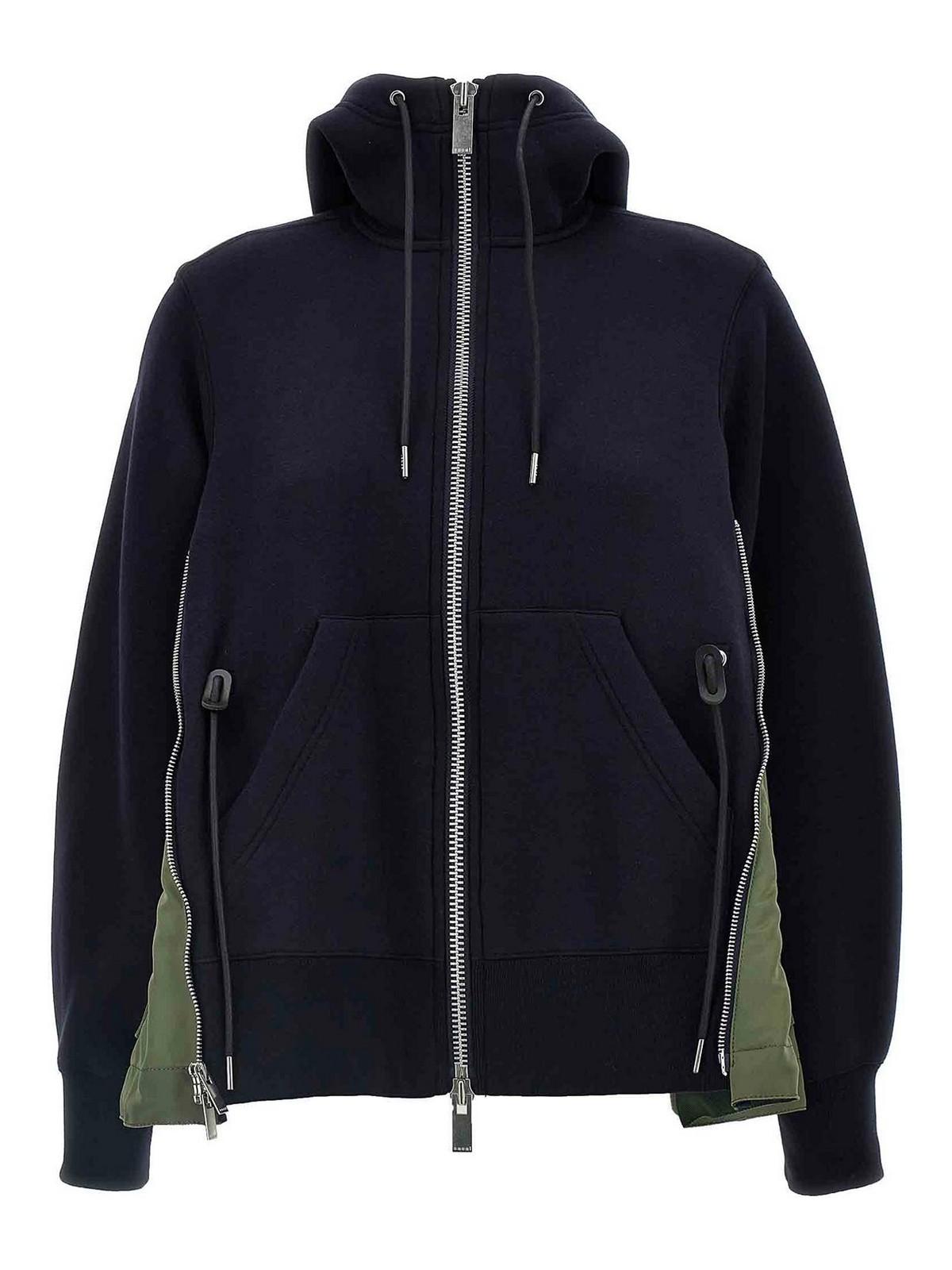 sacai Sponge Sweat MA-1 Pullover サイズ4 Sacai MA 1 Pullover Sweatshirts Chitose Abe combines