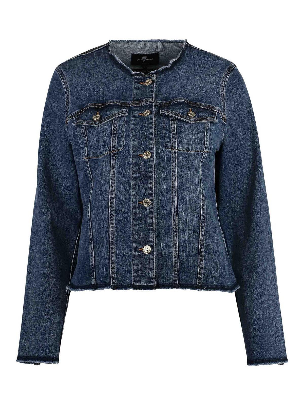 ジャケット 7 For All Mankind VICKY JACKET Soho Light (52891) 7 For All Mankind Vicky Jacket Soho Light in Blue | Lyst