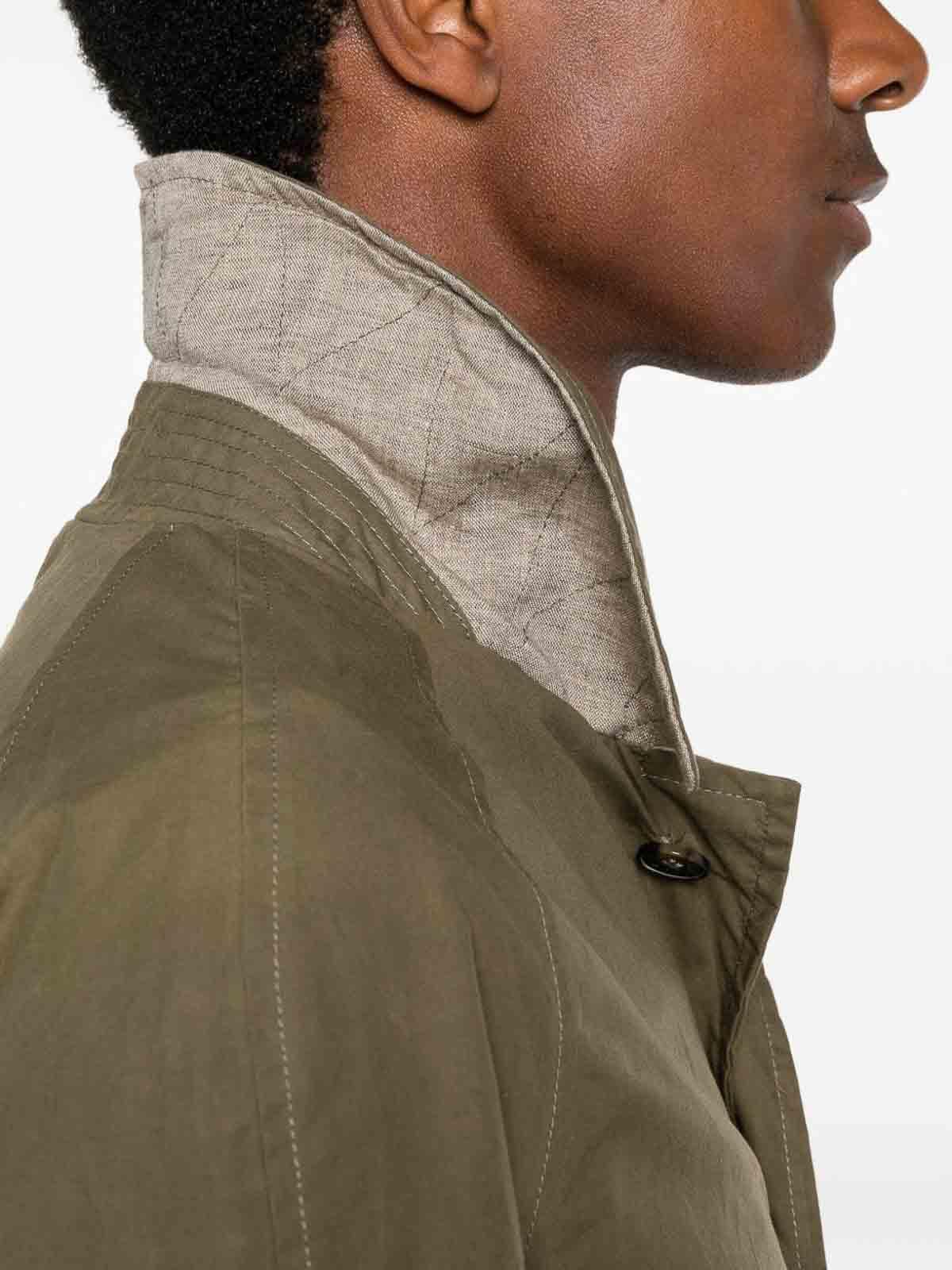 L'IMPERMEABILE New Dean Wax Coat Waterproof Trench in Green for