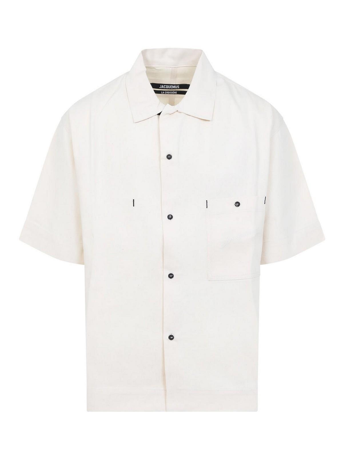 Jacquemus La Chemise De-Nîmes Aloe Shirt in White for Men | Lyst