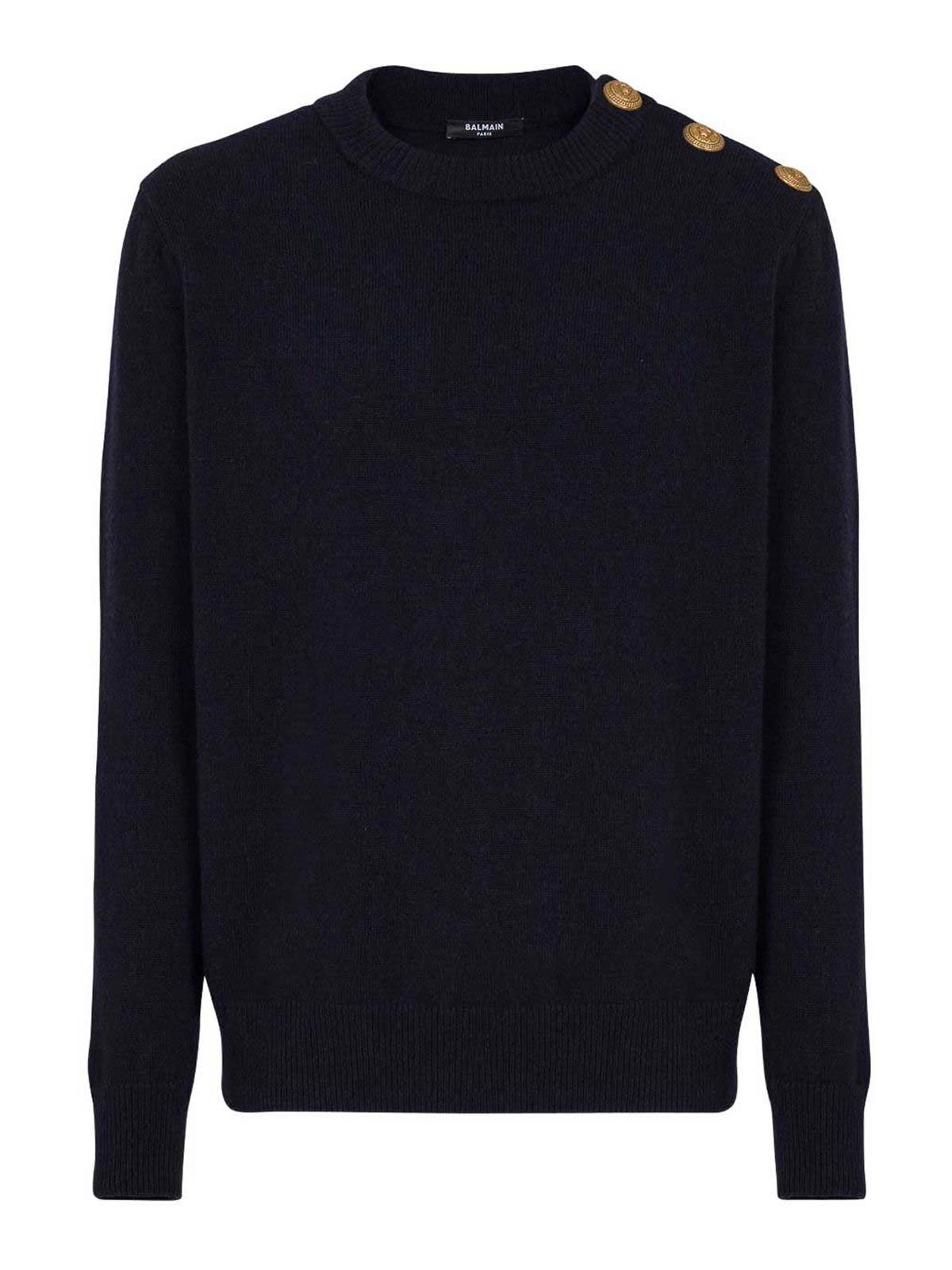 BALMAIN - balmain　ニット　毛100% Balmain merino knit jumper beige - Men | BALMAIN
