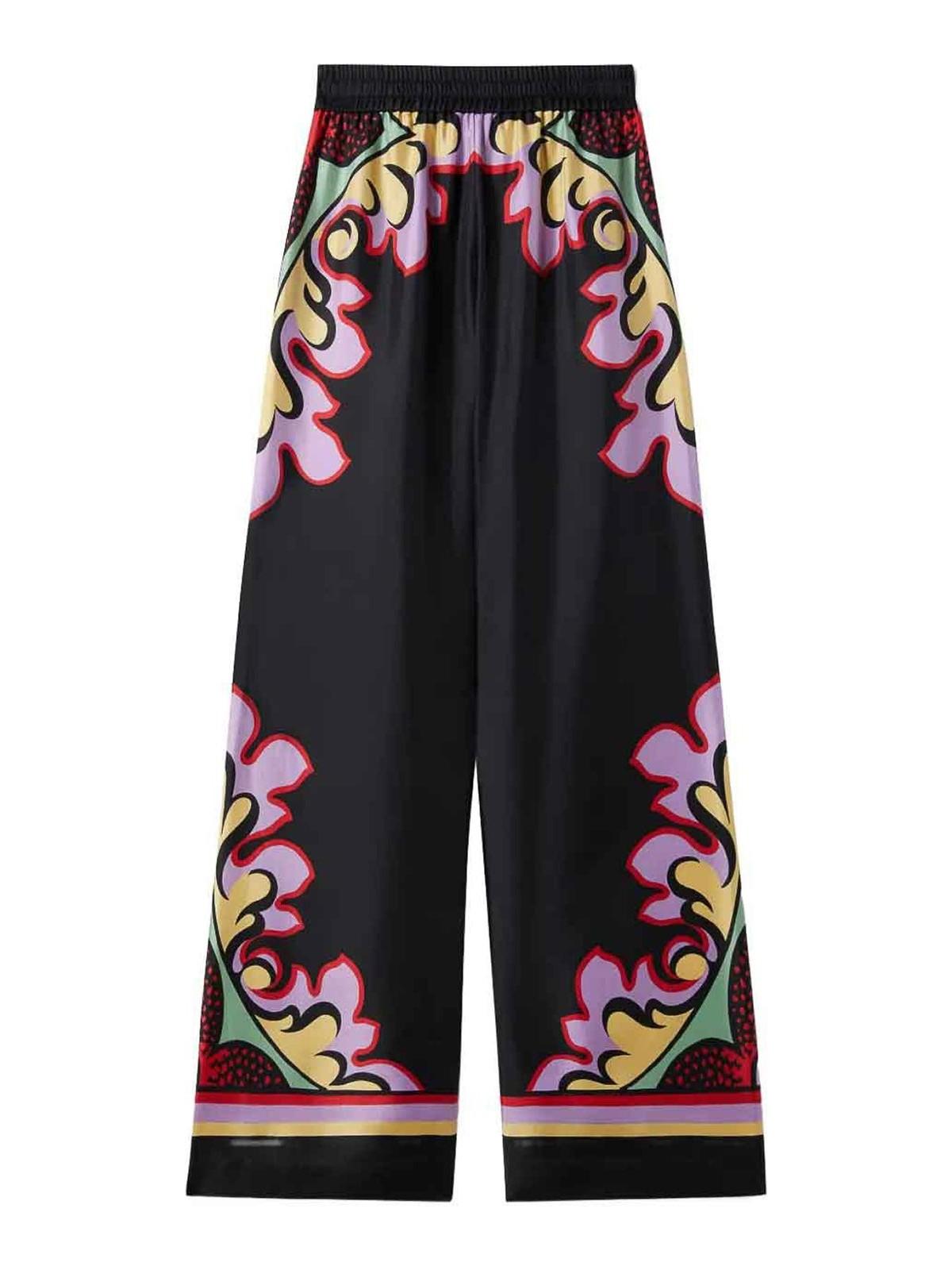 パンツ La Double J Wide-Leg Silk Palazzo Pants La DoubleJ Placed-Print Wide-Leg Silk Palazzo Pants | Neiman