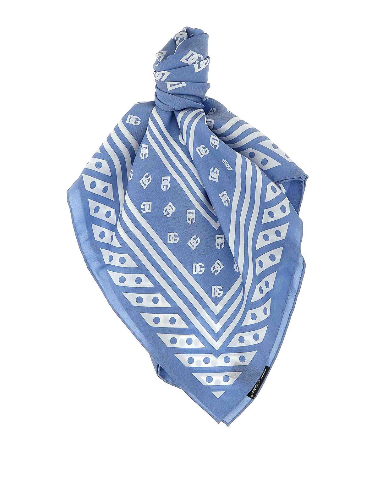 “DOLCE & GABBANA” Cashmere logo Scarf Cashmere scarf with DG logo embroidery