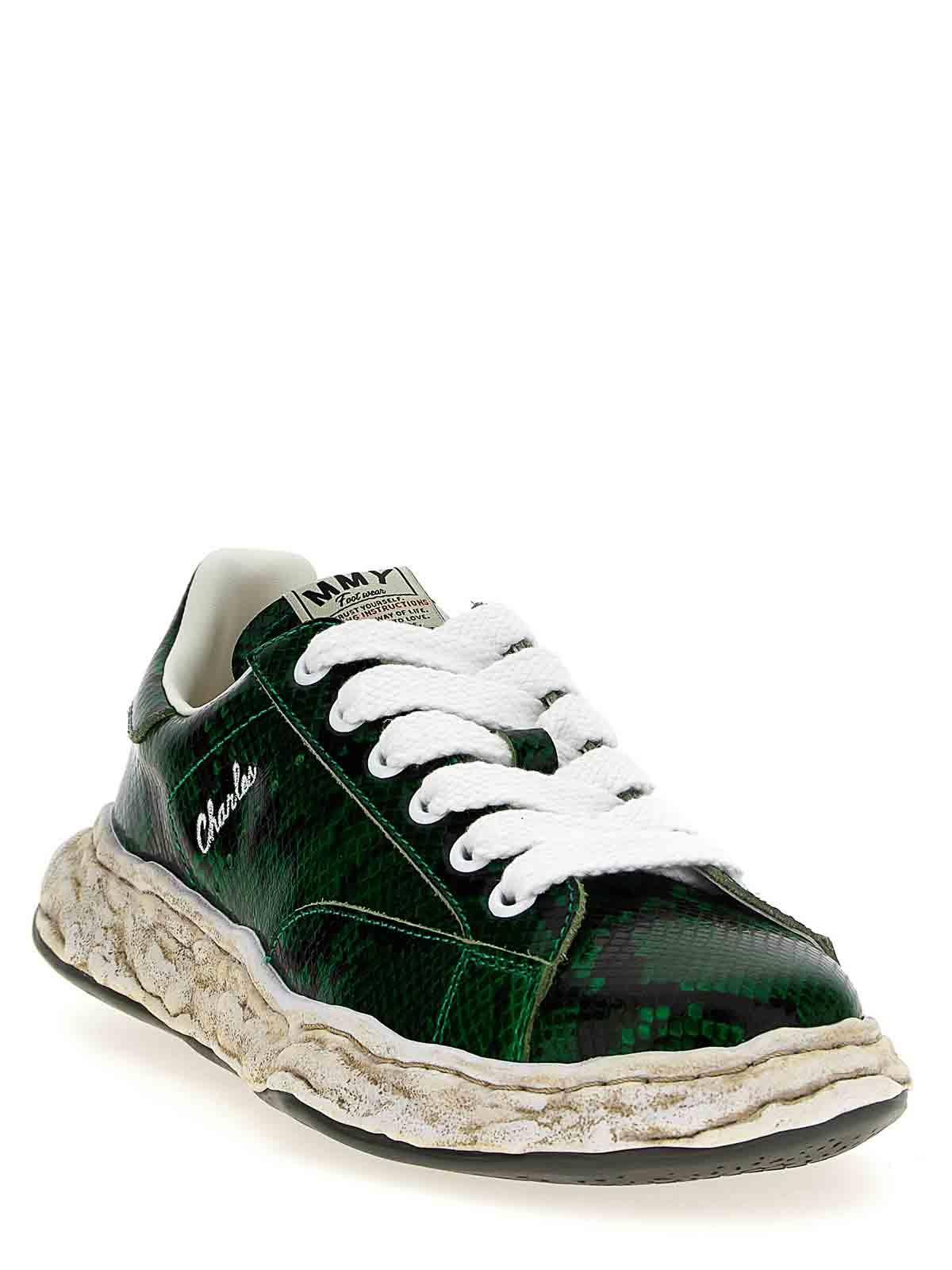 スニーカー MAISON MIHARA YASUHIRO 'Charles' sneakers Green Maison Mihara Yasuhiro High Top Lace Up Sneaker in Green