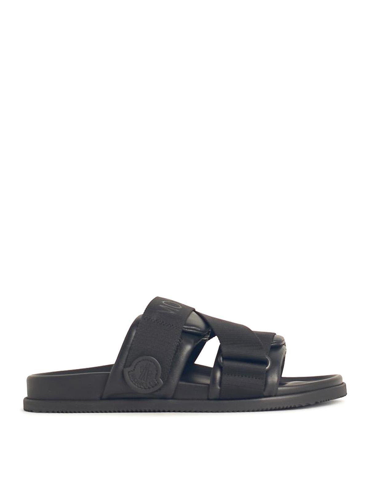 サンダル MONCLER Men Sandals 09A 4L000 10 M5027999 Black Moncler Sandals and Slides for Men | Online Sale up to 44