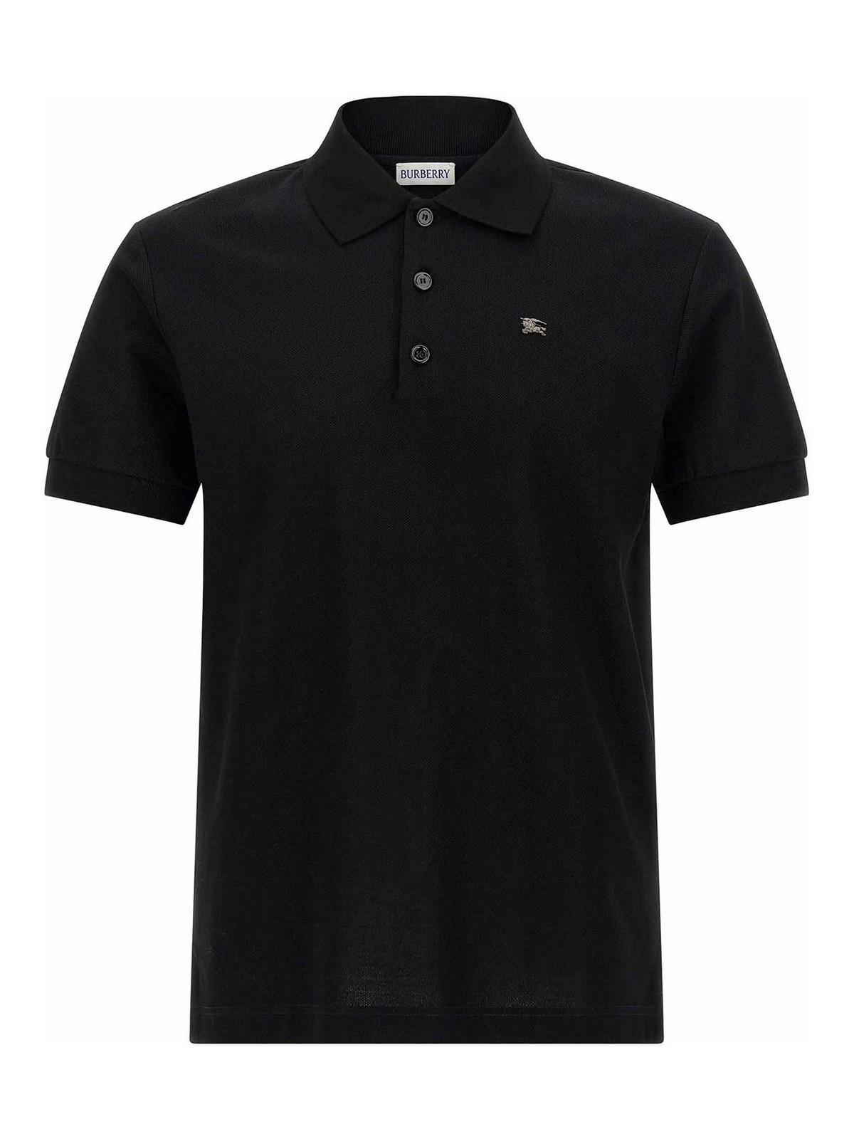 Burberry Brand Black Burberry Polo Shirt Mens BURBERRY Polo Shirt