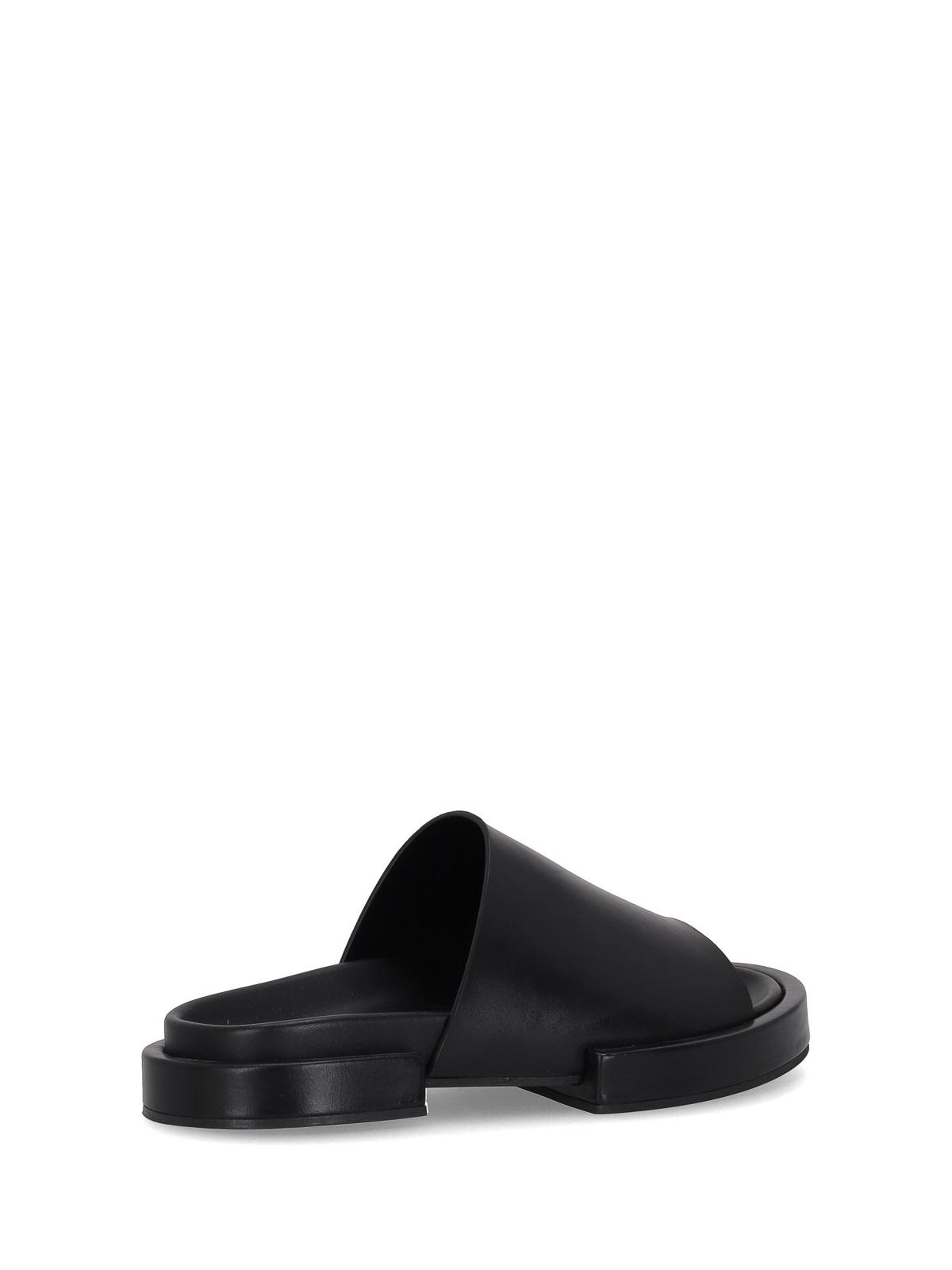 サンダル・ミュール Block Henri Sandals - Ann Demeulemeester - Black - Leather Ann Demeulemeester Henri Block Sandals in Black | Lyst