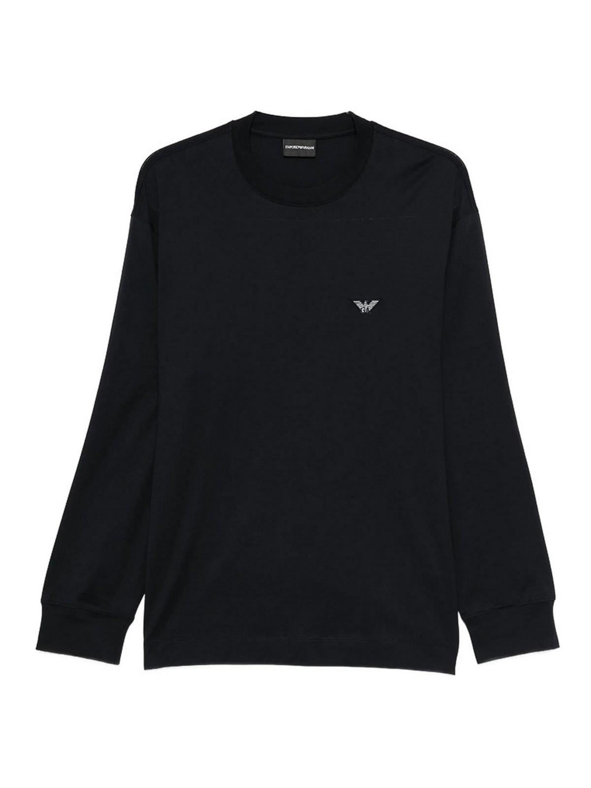 トップス EMPORIO ARMANI Long Sleeve Logo T-Shirt Emporio Armani Long-sleeve t-shirts for Men | Online Sale up to 75
