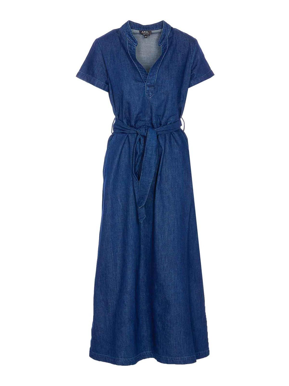 A.P.C｜DRESSES (Texas Denim Dress (COGXF F35071 IAL)) Texas dress | Thin organic stonewashed denim | A.P.C. Ready
