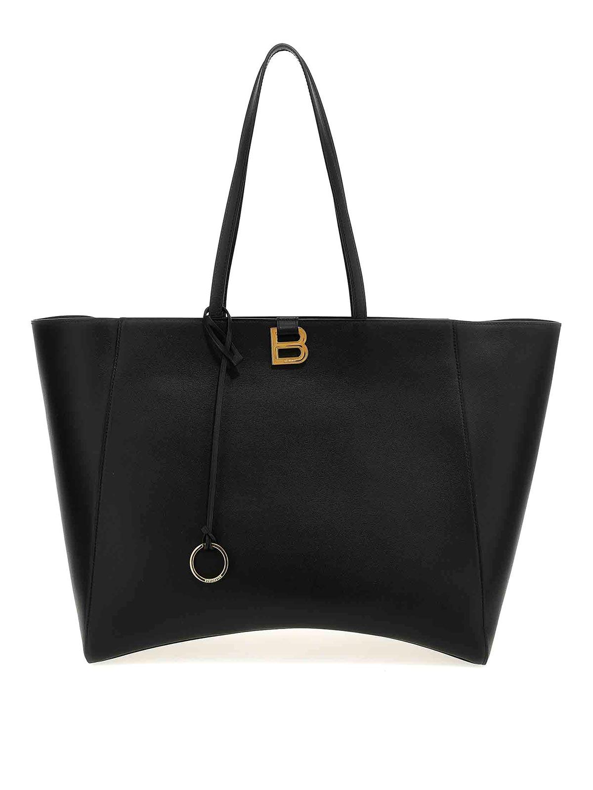 トートバッグ BALENCIAGA 'Tote Hourglass Soft' large shopping bag Black Women's Hourglass Soft Tote Bag Large in Black | Balenciaga US