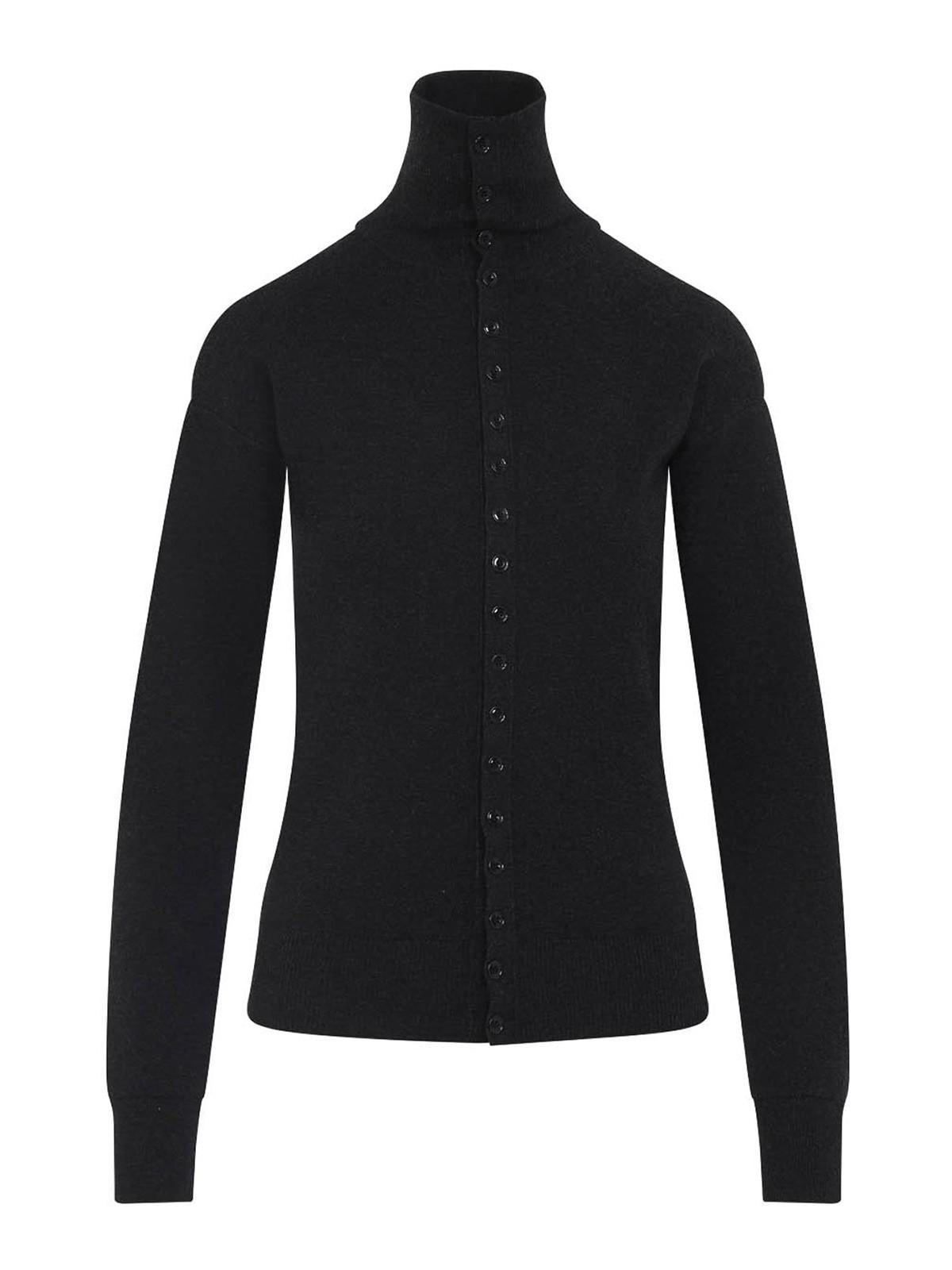 トップス LEMAIRE convertible cardigan S LEMAIRE Convertible Collar Cardigan - Brown | Garmentory