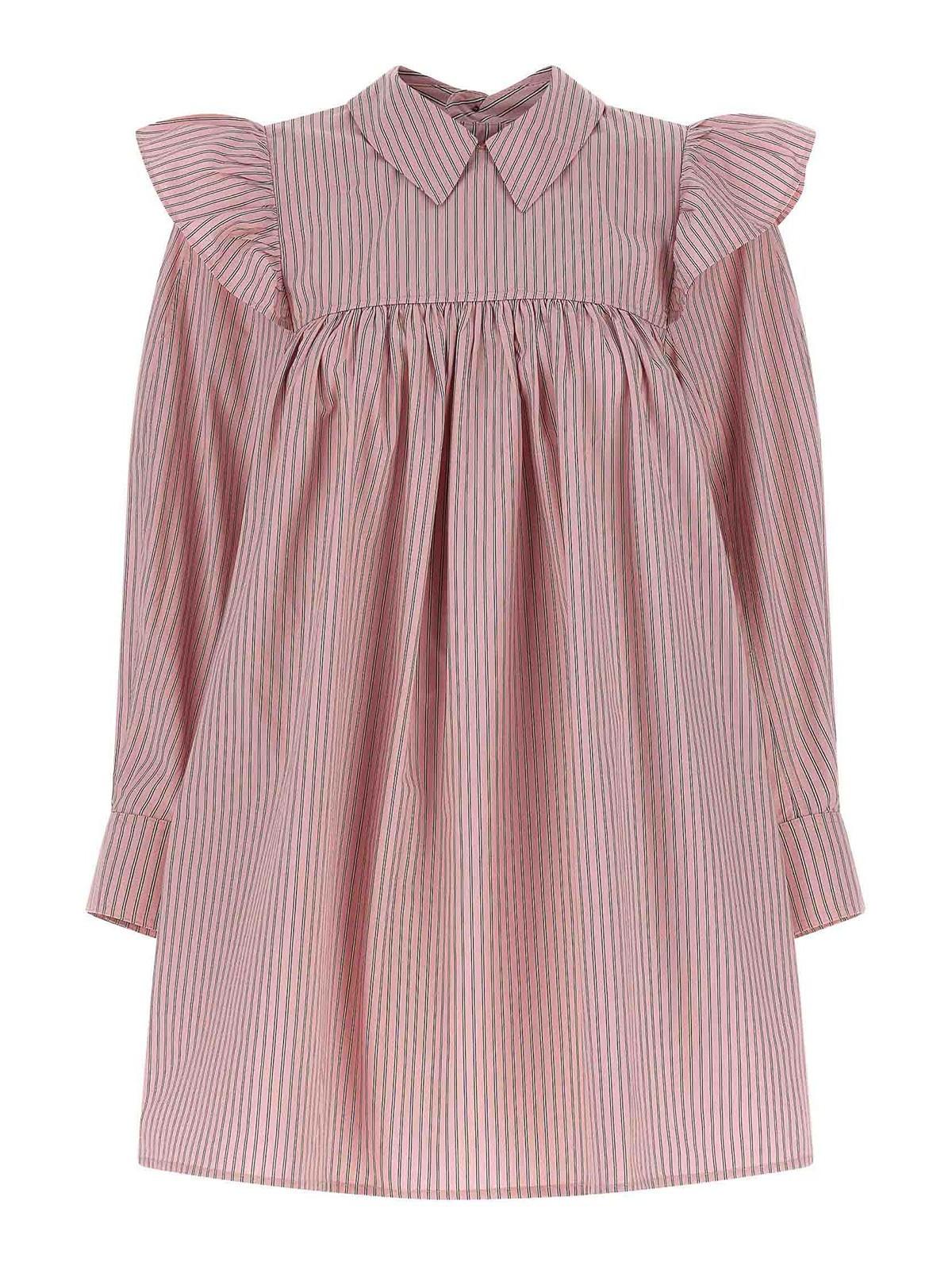 open lace back dress Washed Stretch Cotton Mini Bow Dress