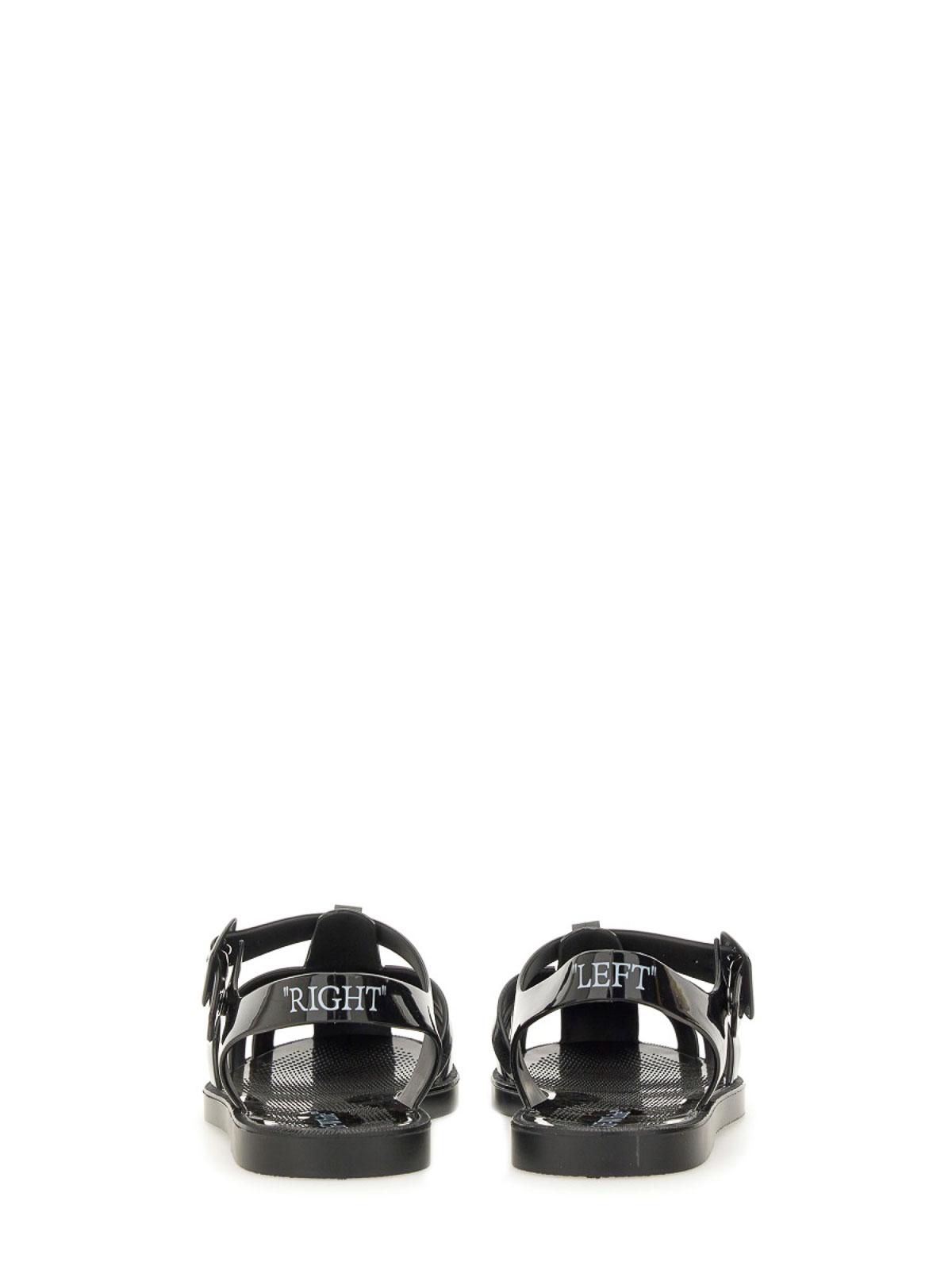 【送料&関税込】Off-White Black Sandals Off-White c/o Virgil Abloh Flat sandals for Women | Online