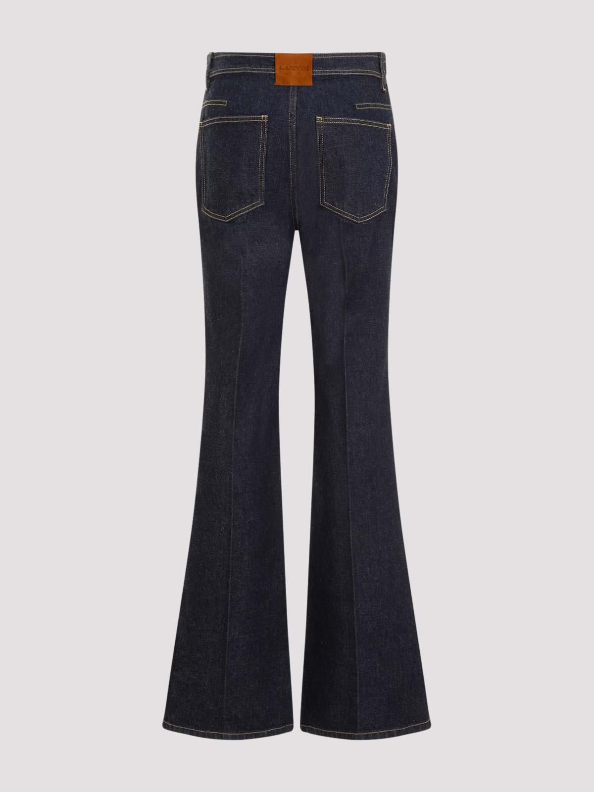 VIP【関税送料無料】希少 Lanvin Wide Leg Jeans VIP Frayed Waist Wide Leg Jeans