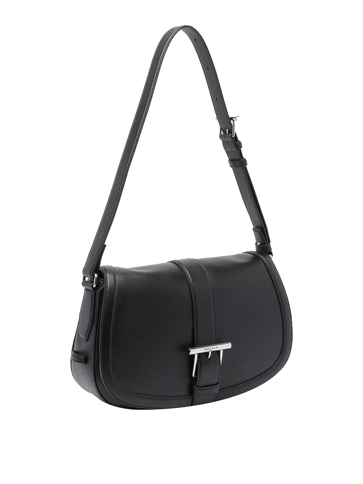 ショルダーバッグ・ポシェット ALEXANDER MCQUEEN Women Messenger Bags 7959001VPHG1090 black Alexander McQueen logo-print Messenger Bag | Black | FARFETCH JO