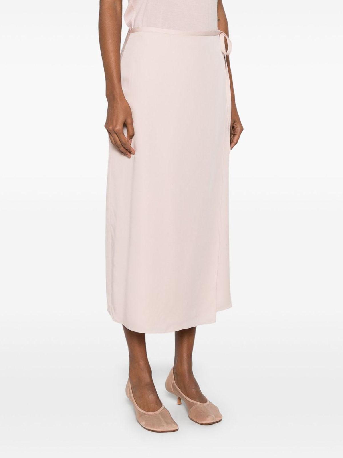 スカート Theory Draped Midi Skirt With Side Ruching Detail Theory Side Ruched Skirt | Neiman Marcus