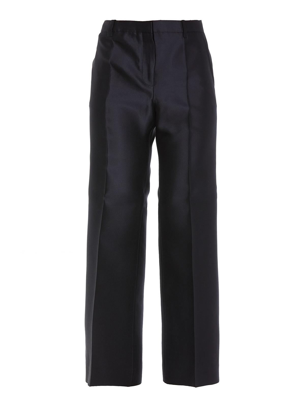 Givenchy Taffeta Flared Trousers in Blue | Lyst