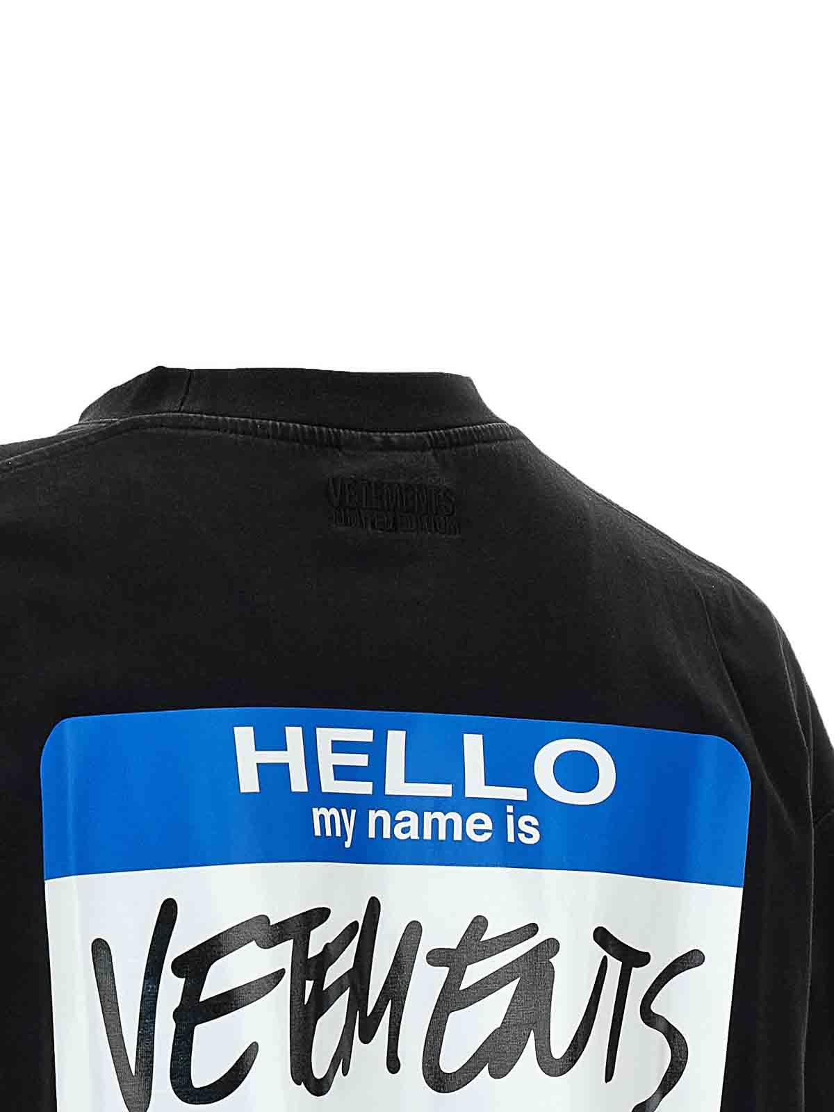 【VETEMENTS】My Name Sticker クロップド ボクシー Tシャツ VETEMENTS】My Name Sticker クロップド ボクシー Tシャツ