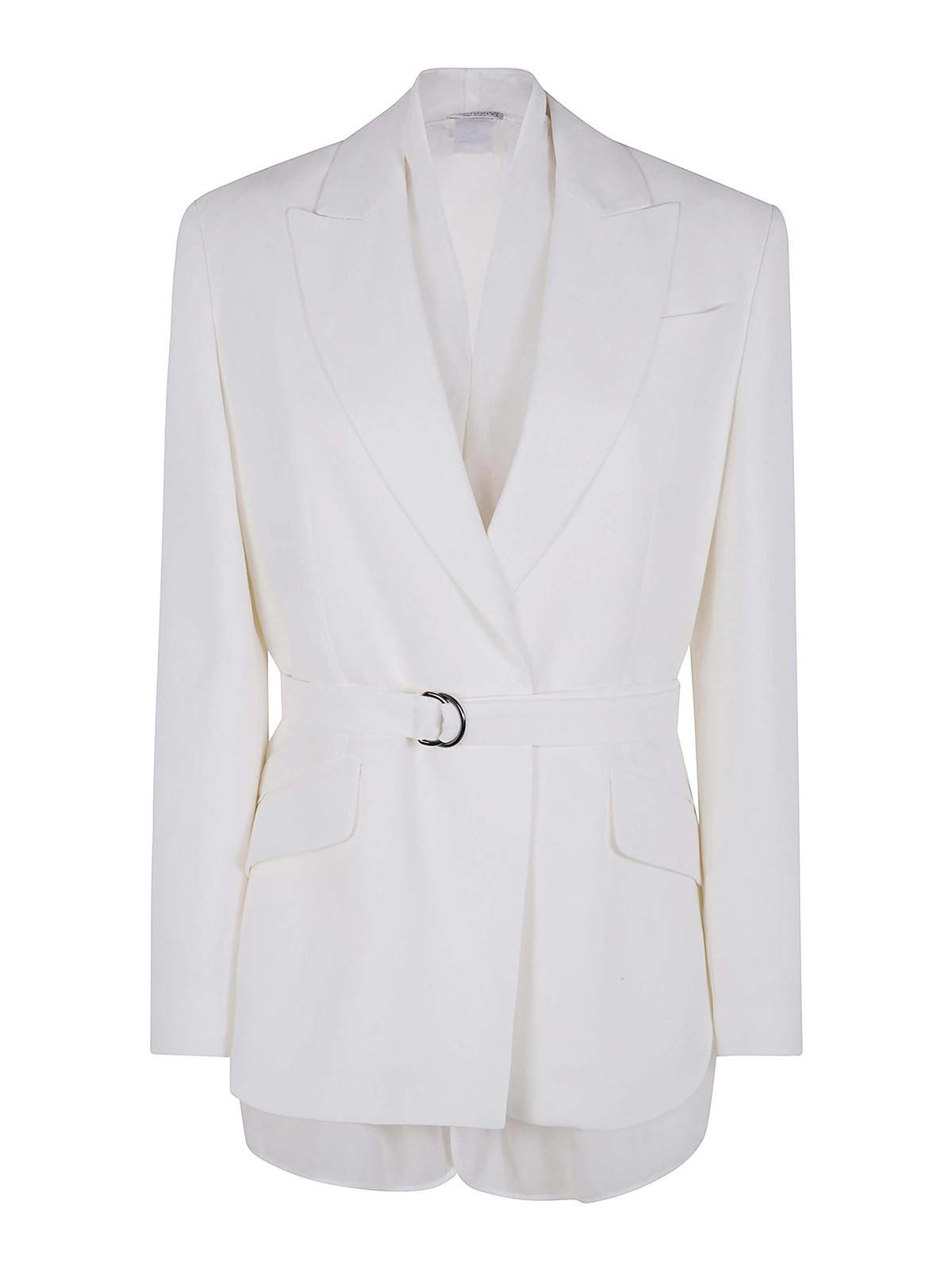 ジャケット BRUNELLO CUCINELLI BELTED SUIT-TYPE JACKET Brunello Cucinelli Suit Type Belt Jacket in White | Lyst