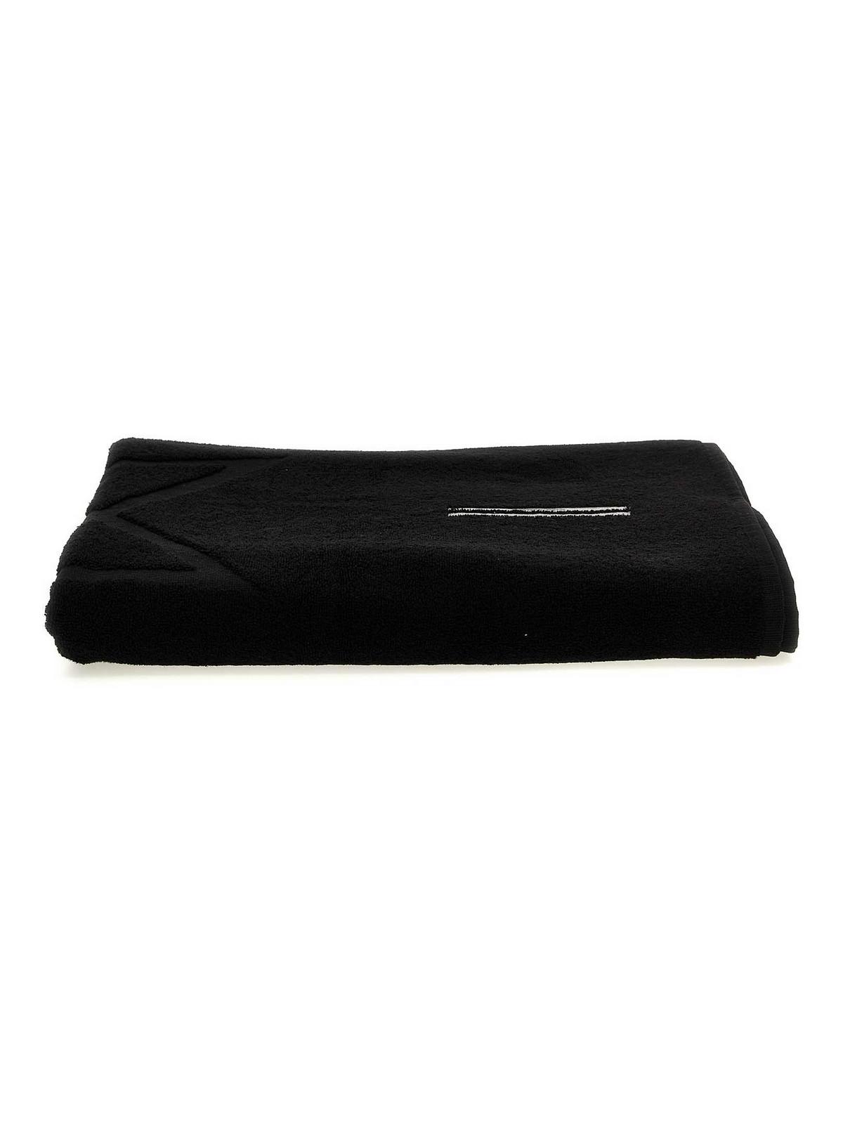国内発送☆RICK OWENS☆BEACH WOWEL/BLACK Rick Owens HOLLYWOOD SS25 BEACH TOWEL / BLK - NUBIAN