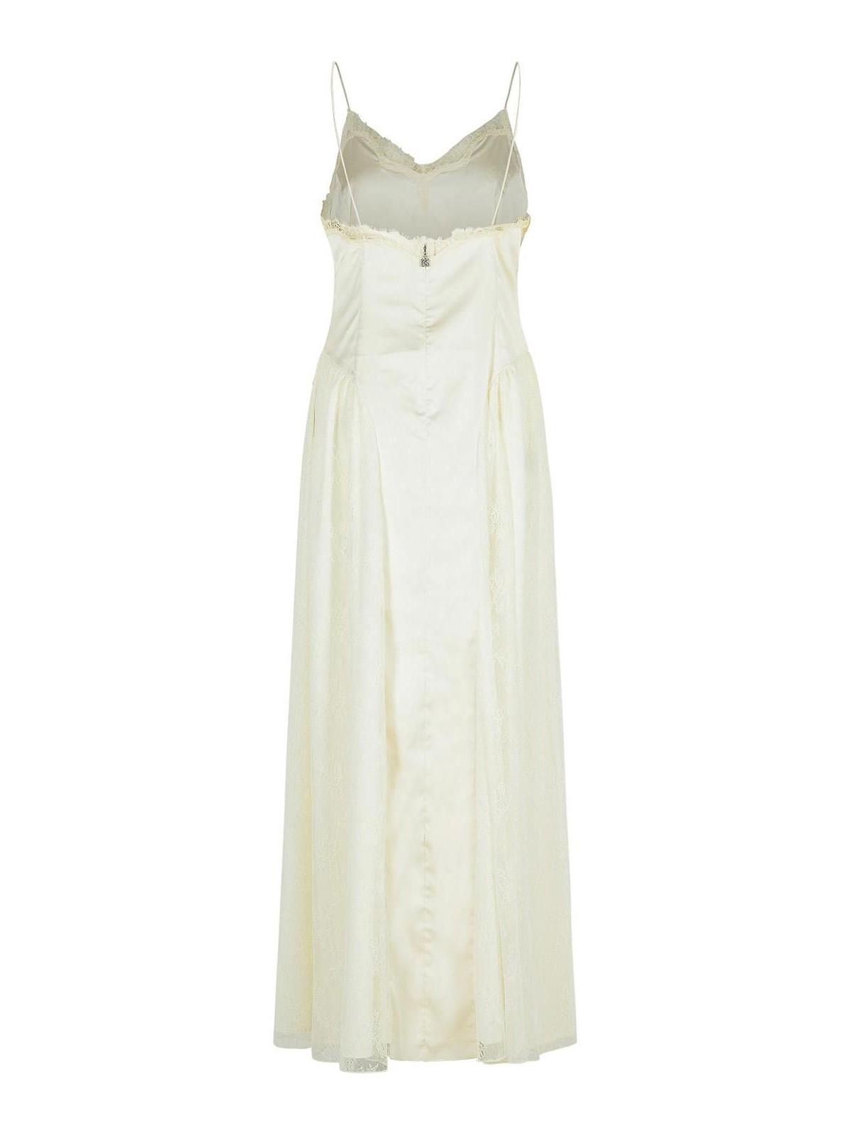 パーティードレス Rotate White Polyester Evening Dress With Lace Accents ROTATE BIRGER CHRISTENSEN Lace Polyester Dress in White | Lyst