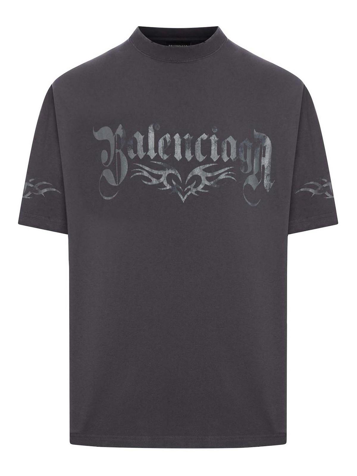 Balenciaga T-Shirt Vintage Jersey in Black | Lyst