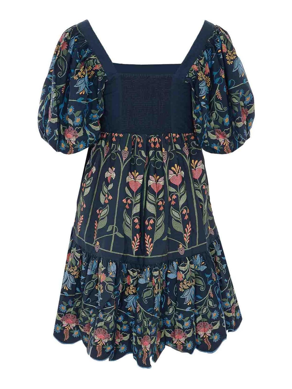 princess polly baby blue dress FARM Rio Fruit Print Linen Blend Maxi Dress main image 1